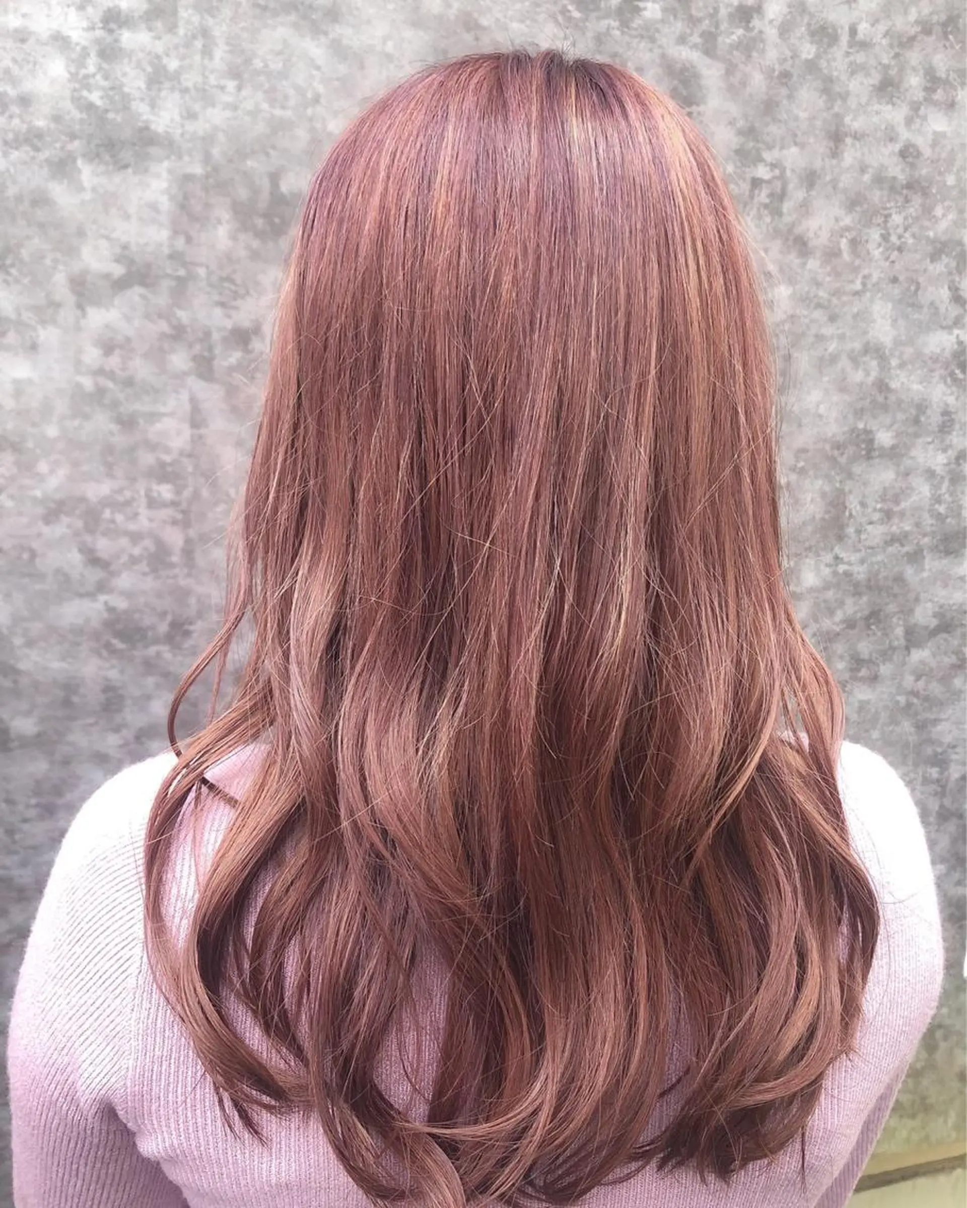 ロング カラー ラベンダーカラー ピンクカラー 川田流輝 艶髪カラー/髪質改善のヘアスタイル