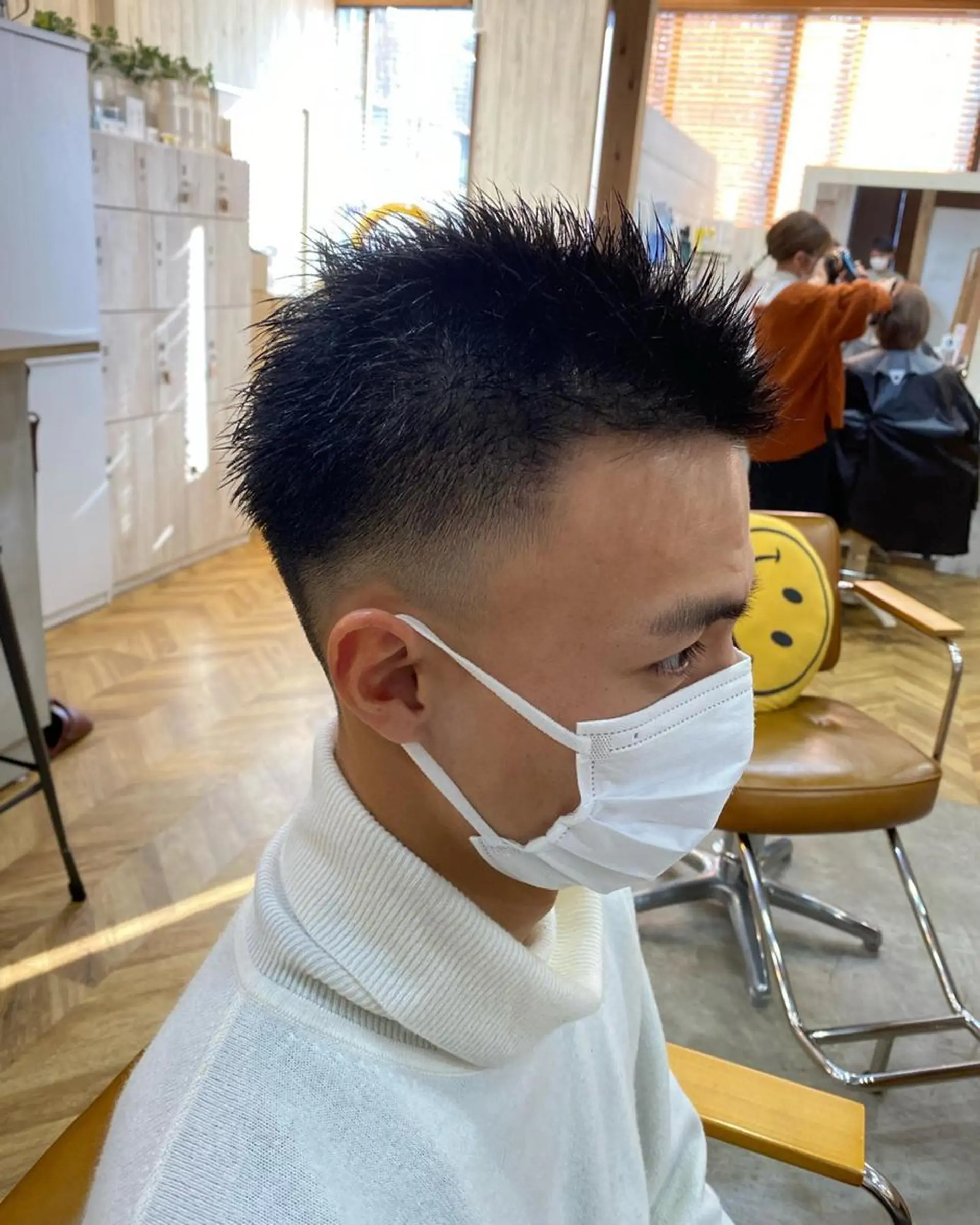 ショート カラー パーマ ヘアアレンジ メンズ キッズ ネイル マツエク・マツパ センターパート マッシュ メンズパーマ メンズショート メンズベリーショート Saffyハリウッド トリートメント◎のヘアスタイル