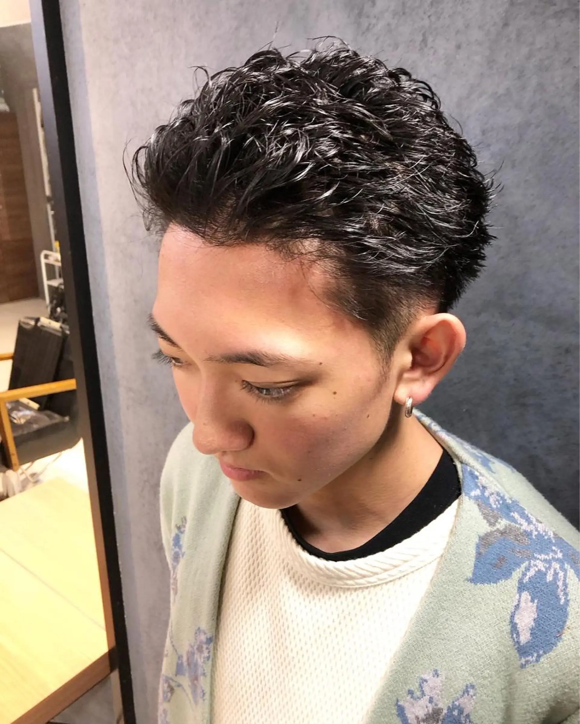 パーマ ヘアアレンジ メンズ メンズパーマ メンズベリーショート カット パーマ トリートメント ヘアセット メンズ特化✂️栗原 侑也のヘアスタイル