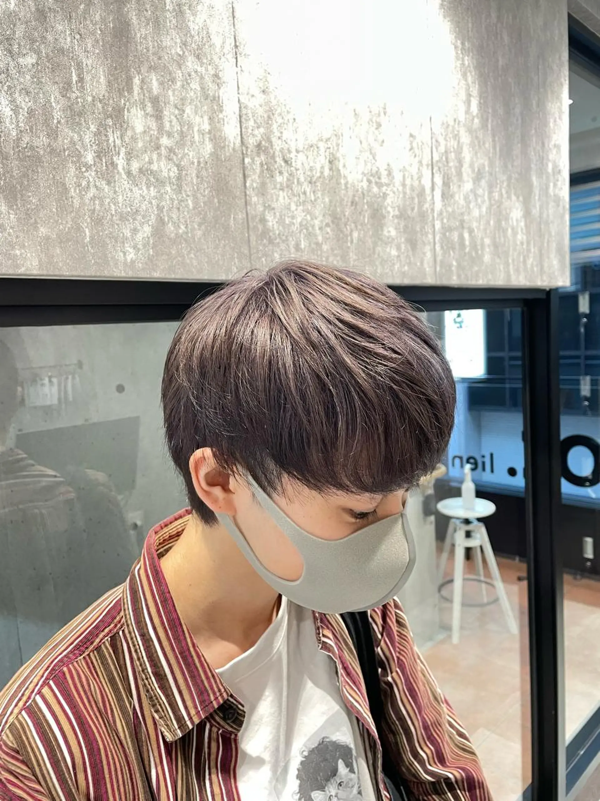 ショート カラー メンズ アッシュ パープルカラー ヘアカラー 🔥メンズ超特化🔥 青木海斗のヘアスタイル