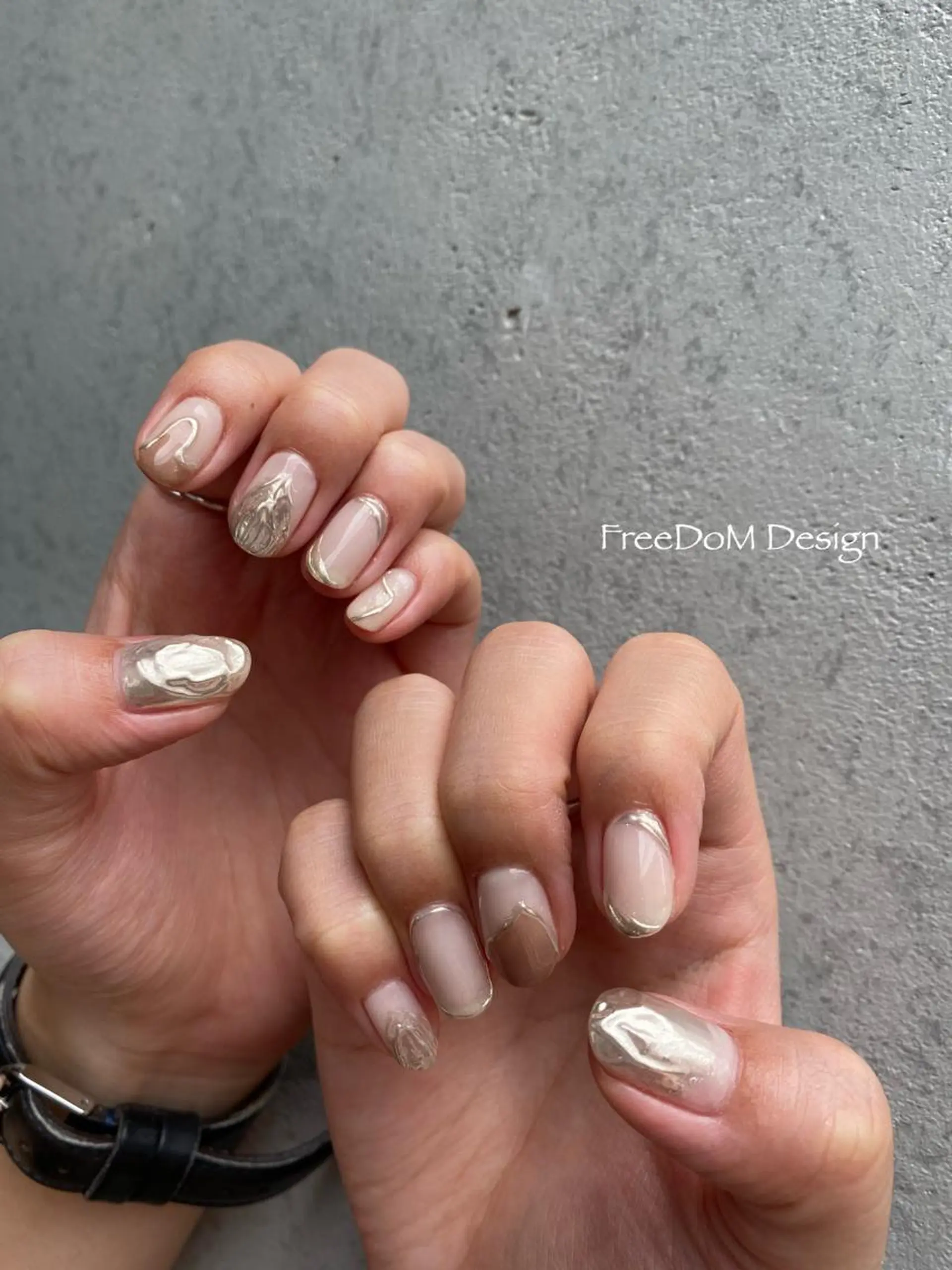 ネイル ニュアンスネイル ハンドネイル ＦreeDoＭ   Design所属・W KUMIのネイルデザイン