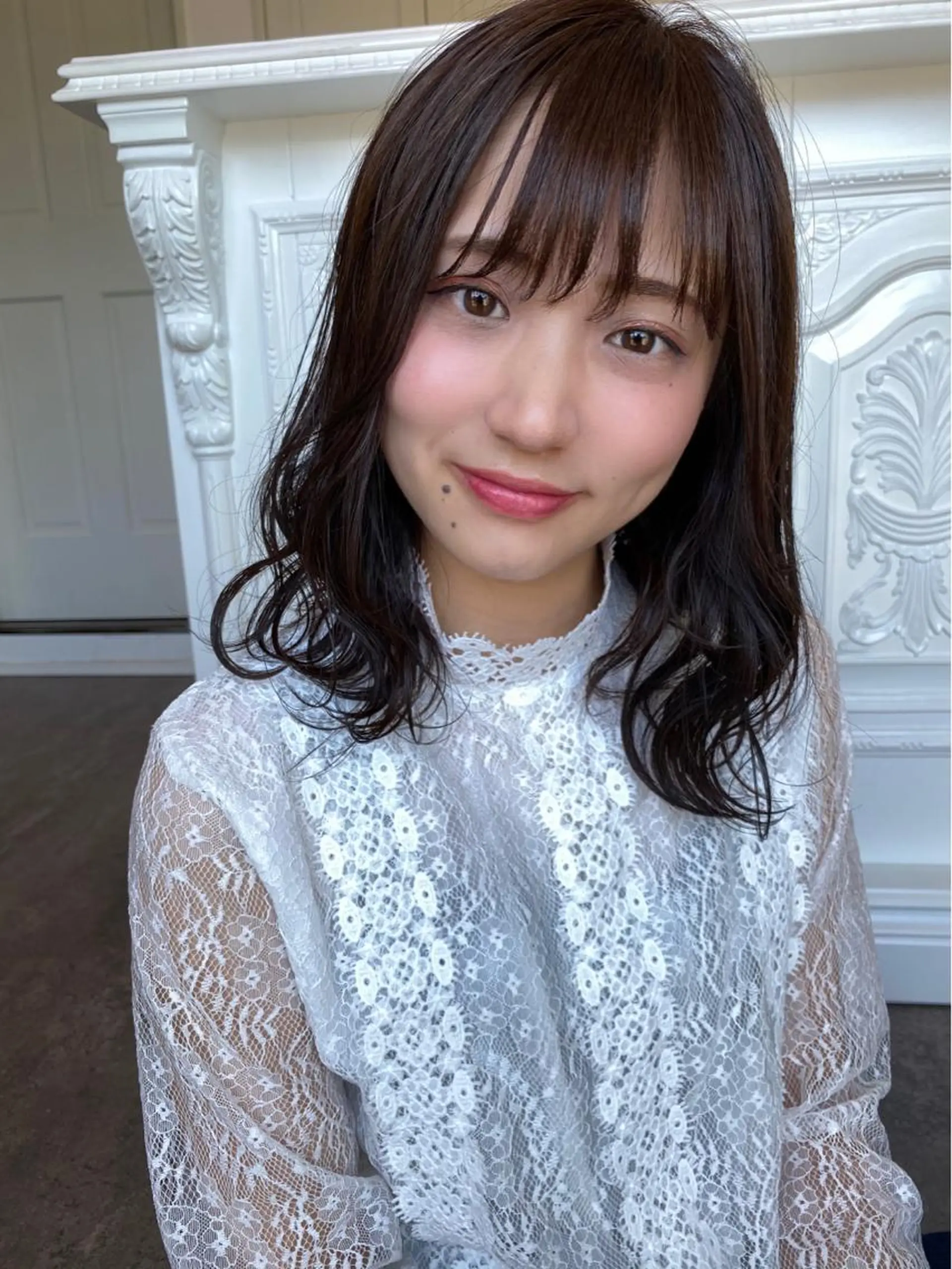 セミロング カラー カット ヘアカラー トリートメント 成松 勇治のヘアスタイル