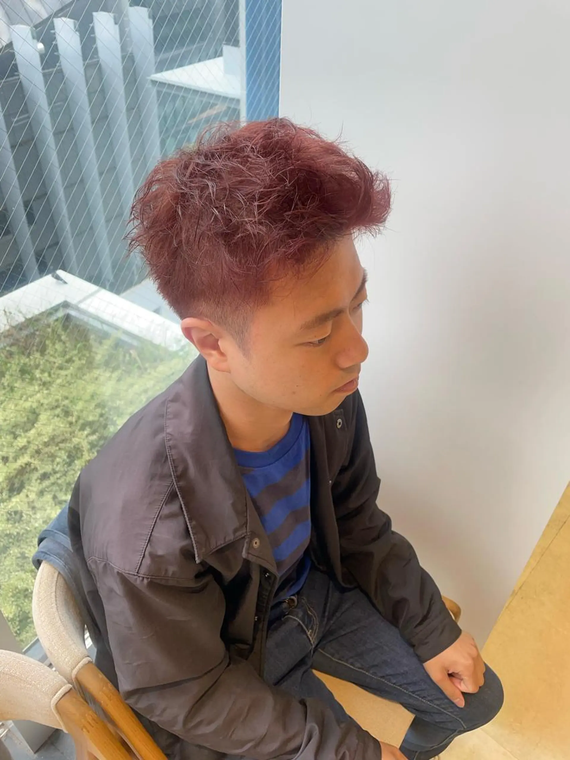 カラー メンズ メンズブリーチ スパイキーショート ブリーチ デザインカラー レッドカラー カット ヘアカラー 透明感カラー✨艶髪 制作🌱山根あゆみのヘアスタイル