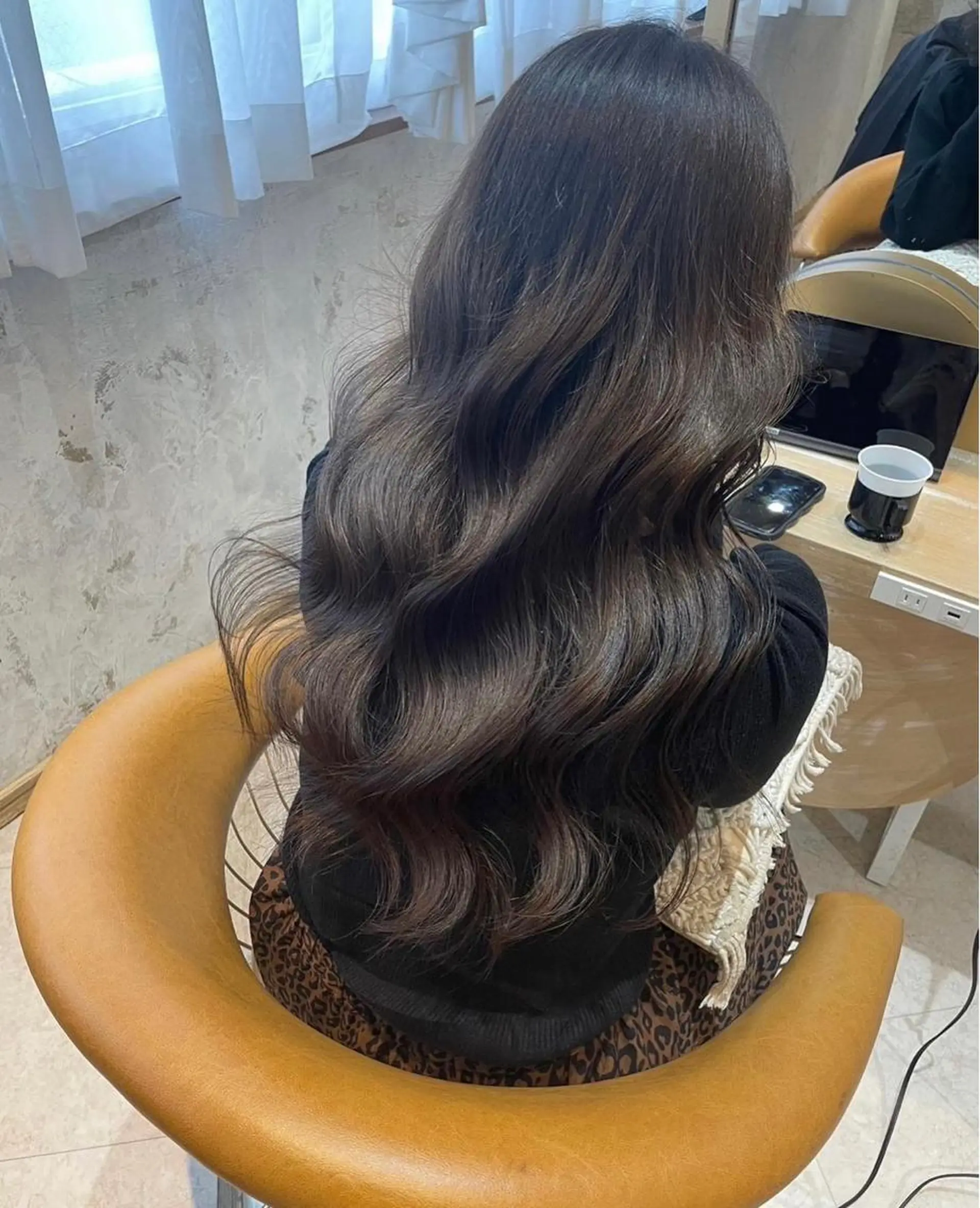 ロング ボブ ハイライト 髪質改善 韓国風ヘア 小顔カット ヘアカラー トリートメント 透明感カラー/カット 髪質改善/森栄範のヘアスタイル