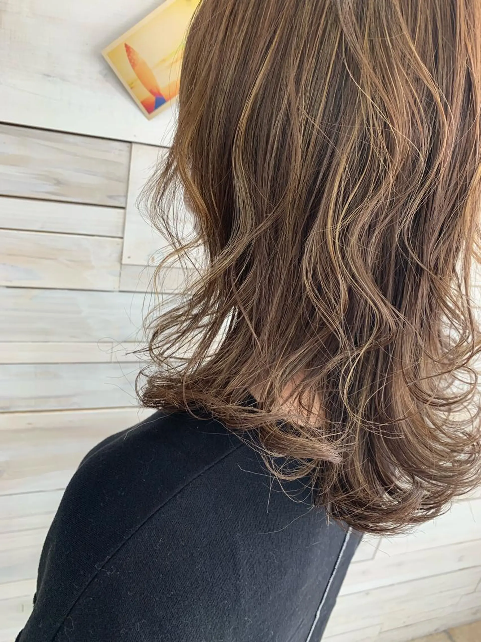 ミディアム カラー ハッシュカット/ボブ /レイヤー/彩奈のヘアスタイル