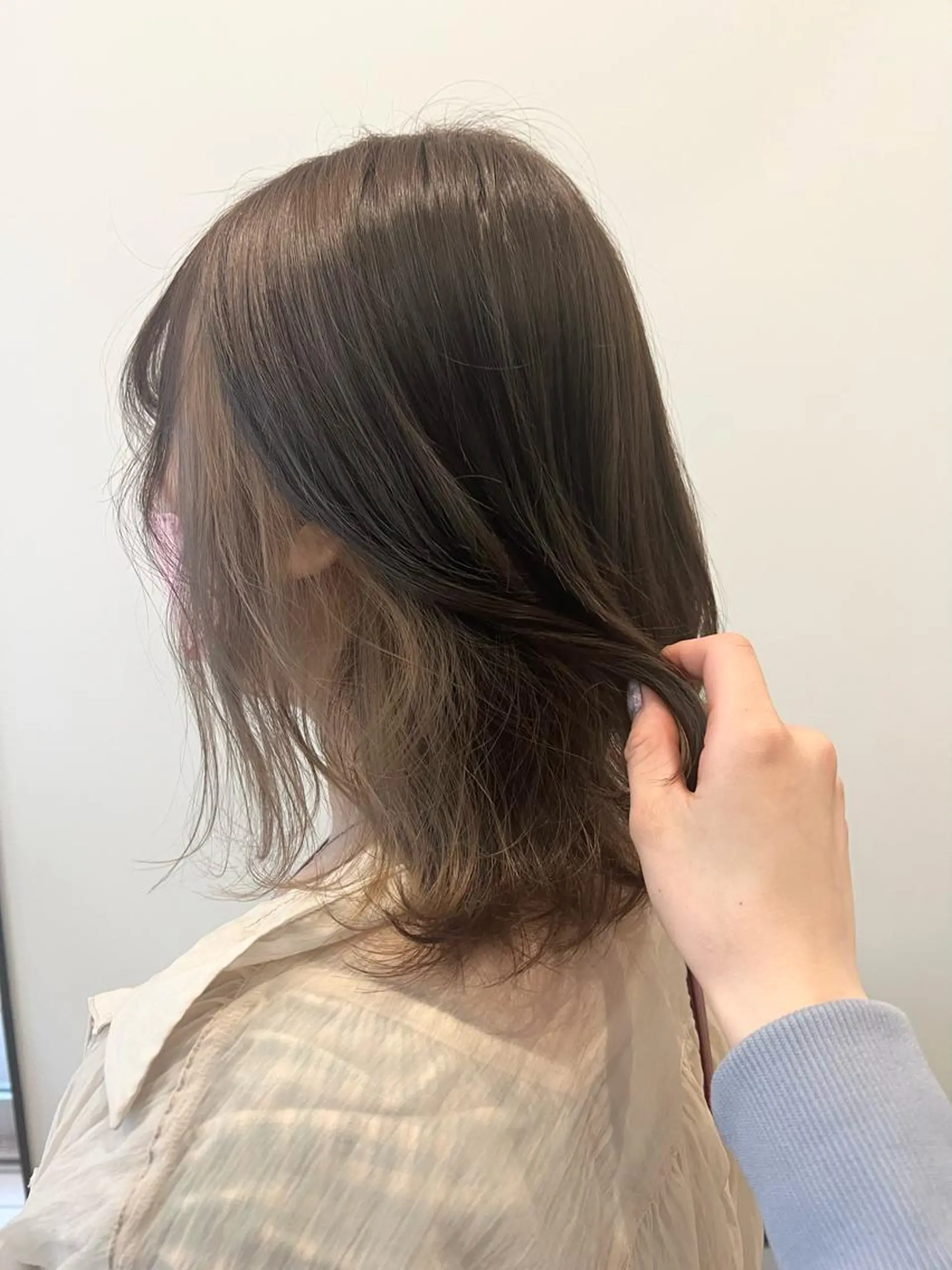 カラー ベージュカラー インナーカラー オリーブベージュ ホワイトベージュ SOYONなんば店 ／韓国風のヘアスタイル