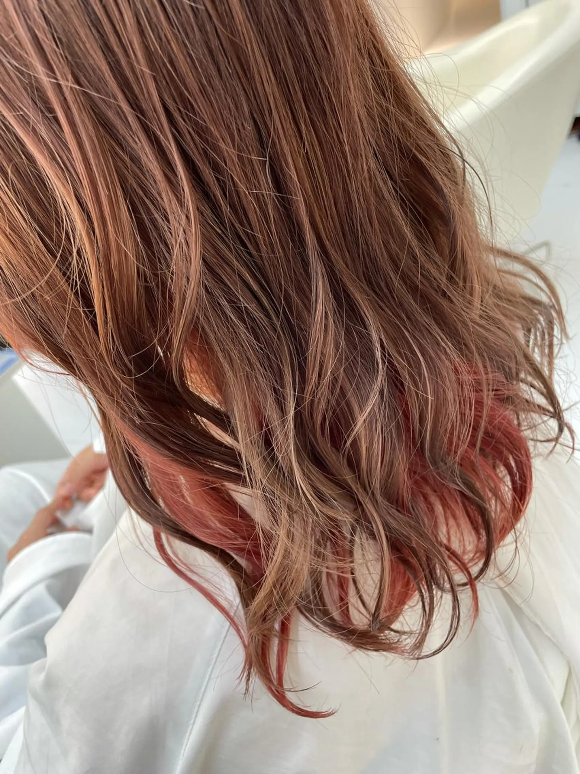セミロング カラー ヘアカラー トリートメント 💈髪質改善メニュー 佐藤 萌💈のヘアスタイル
