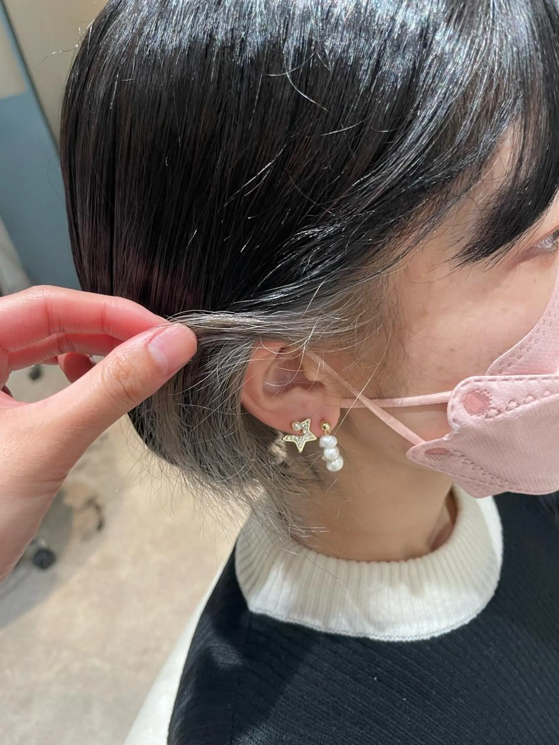 ショート カラー ブリーチ ヘアカラー ハイトーン🦄ネイル 💞のぶちのネイルデザイン