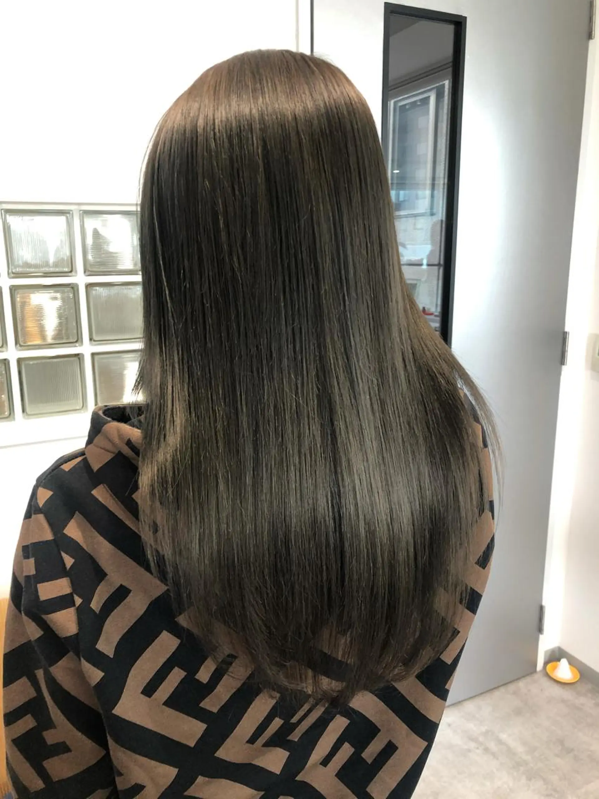 ロング カラー オリーブカラー ヘアカラー 京都美容師 塩のヘアスタイル