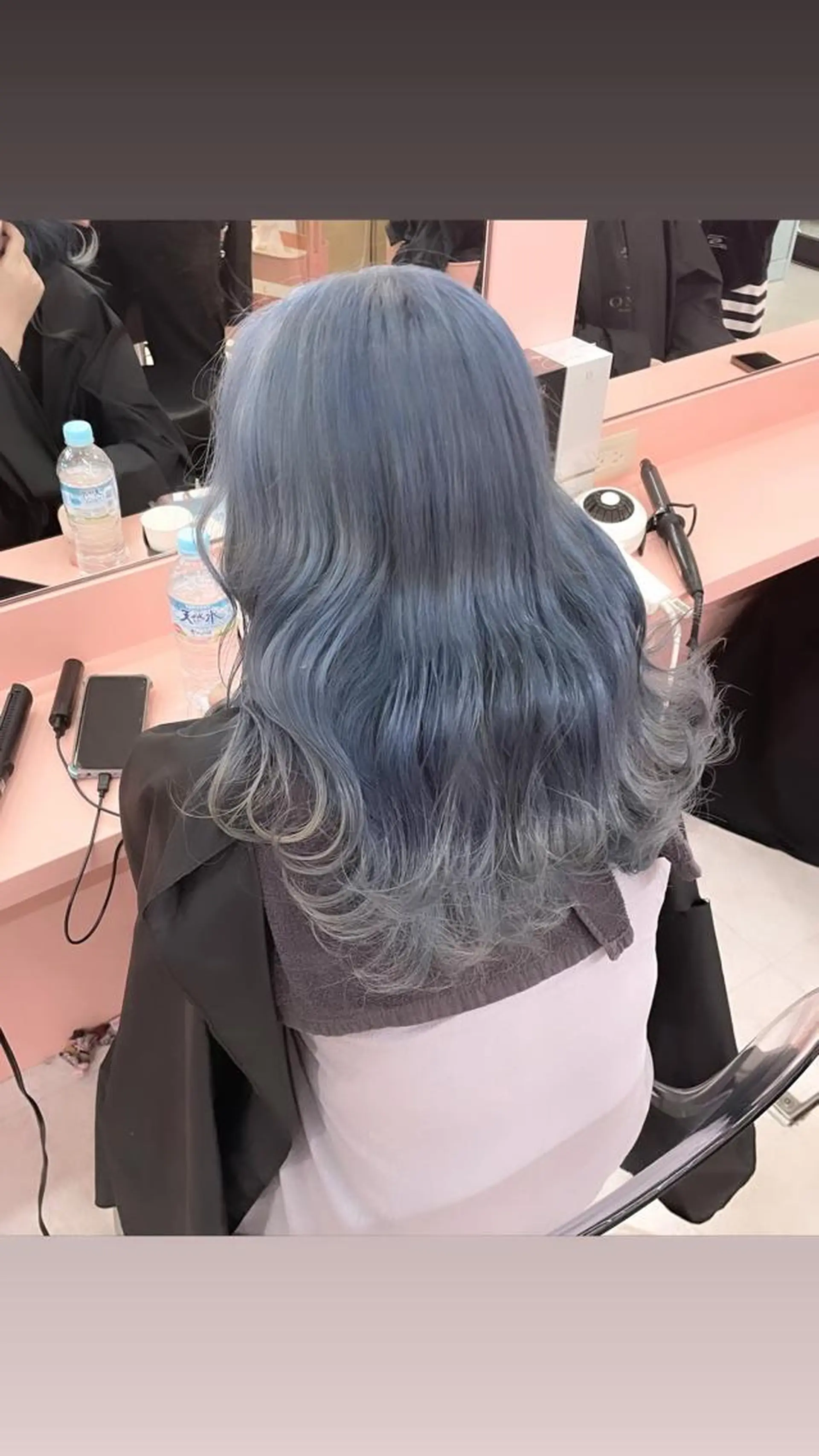 ロング カラー アッシュ アッシュグレー アッシュグレージュ バレイヤージュ ミストバング ヘアカラー トリートメント 🌈ブリーチ特化🌈 MANATOのヘアスタイル