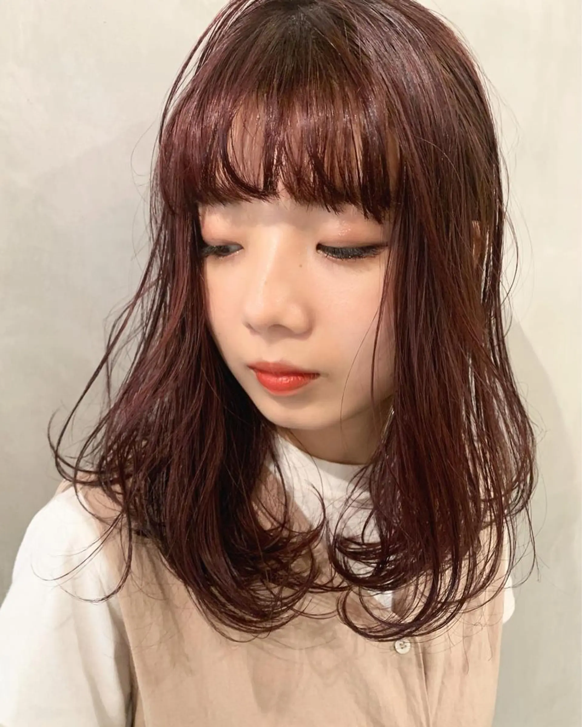 ミディアム カラー ヘアカラー トリートメント 優 作のヘアスタイル