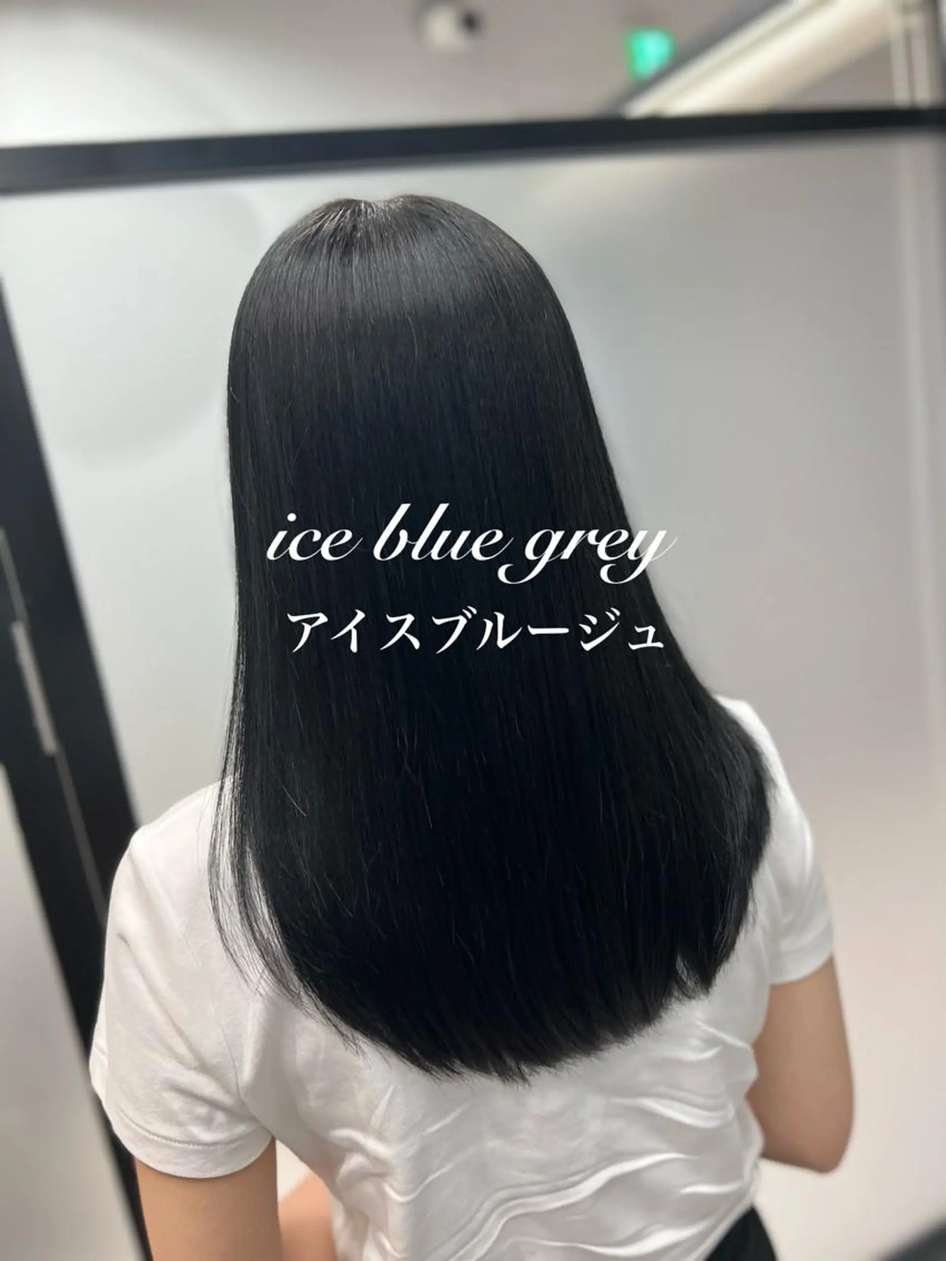 ロング カラー 黒髪 ブルーカラー ブルーブラック 髪質改善 SALOWIN  浦和所属・縮毛矯正　野口 恵のヘアスタイル