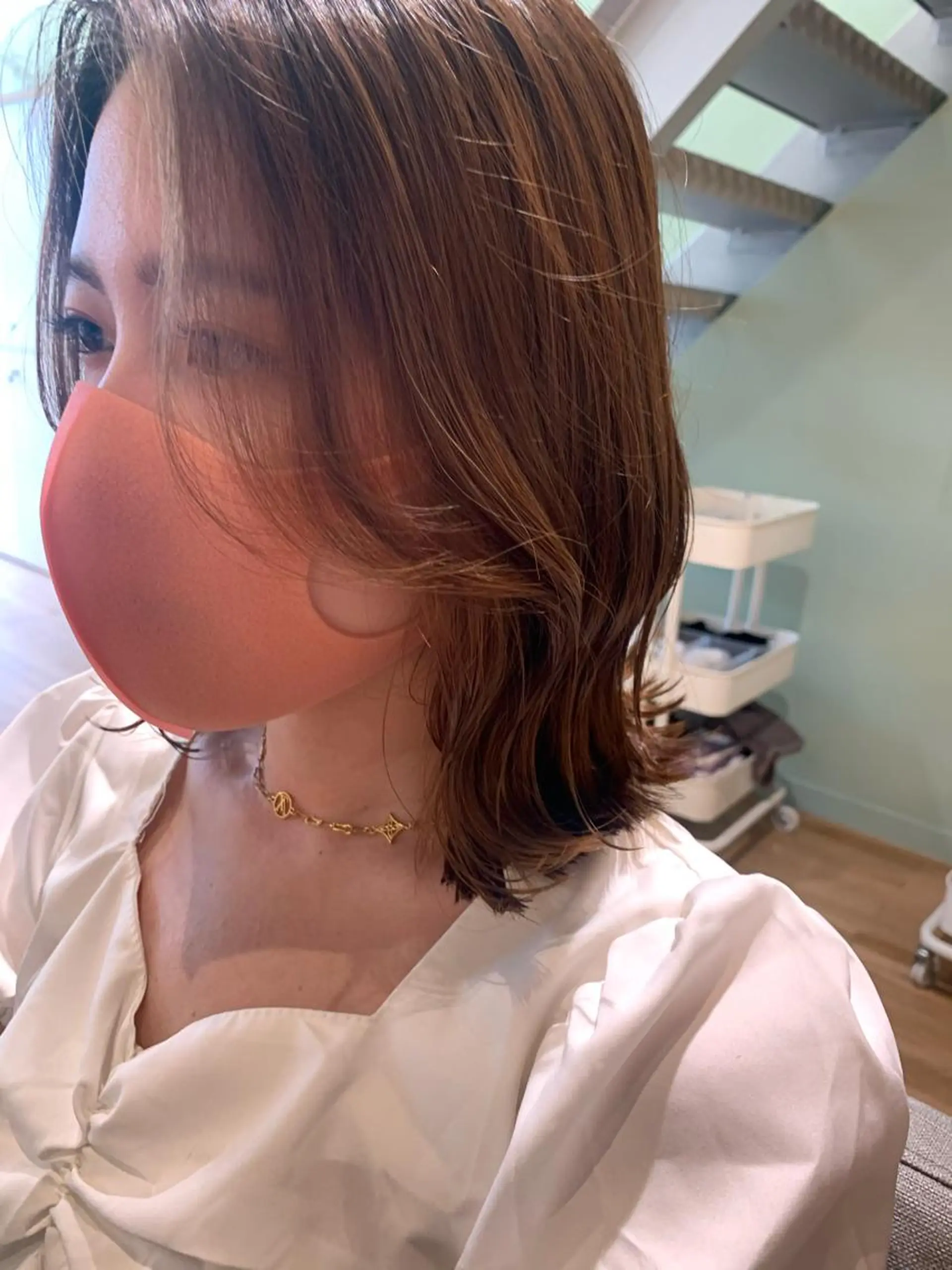 ミディアム 村松 萌のヘアスタイル