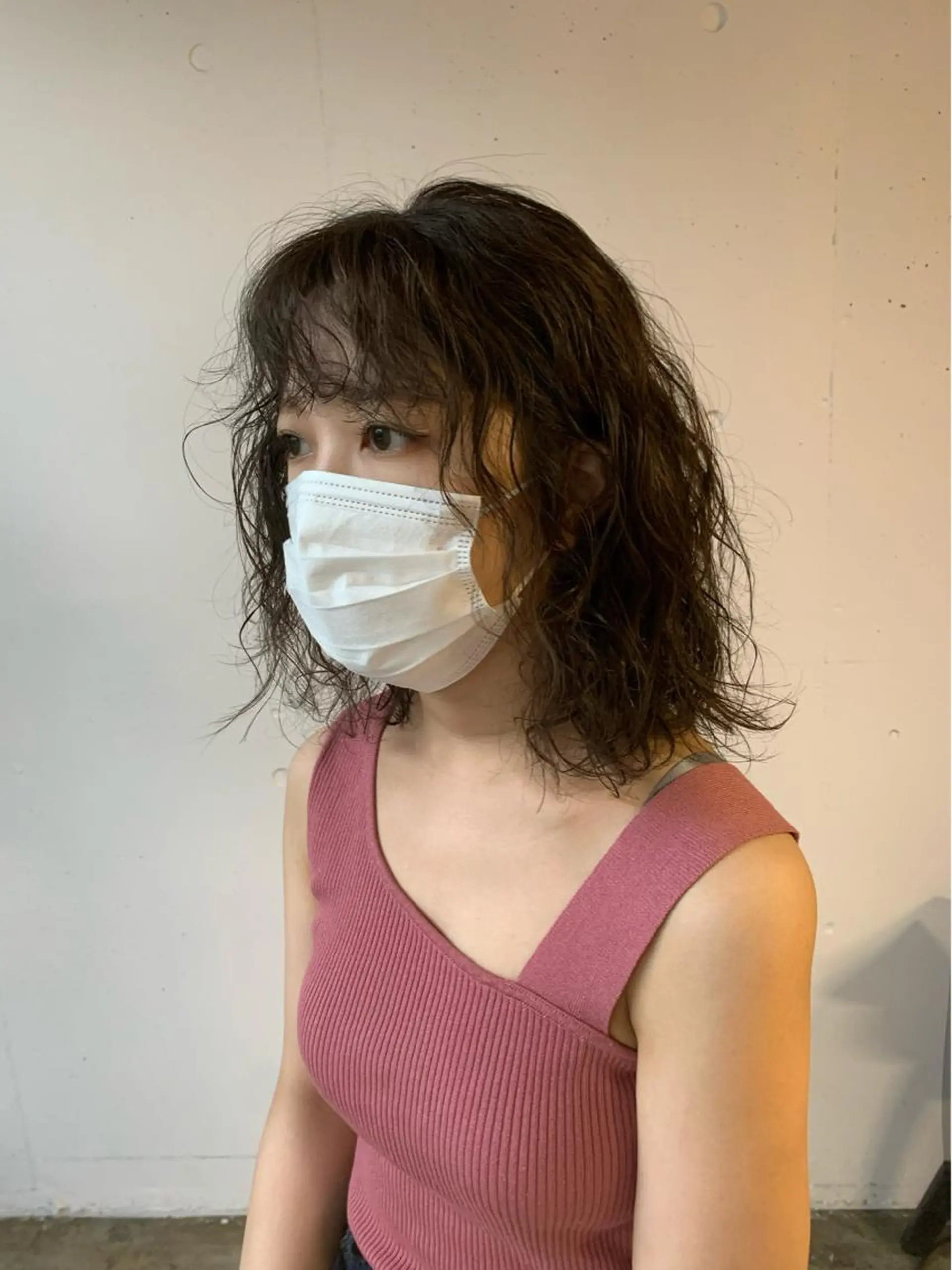 ミディアム パーマ カット パーマ トリートメント ally hairsalon所属・Emi .のヘアスタイル