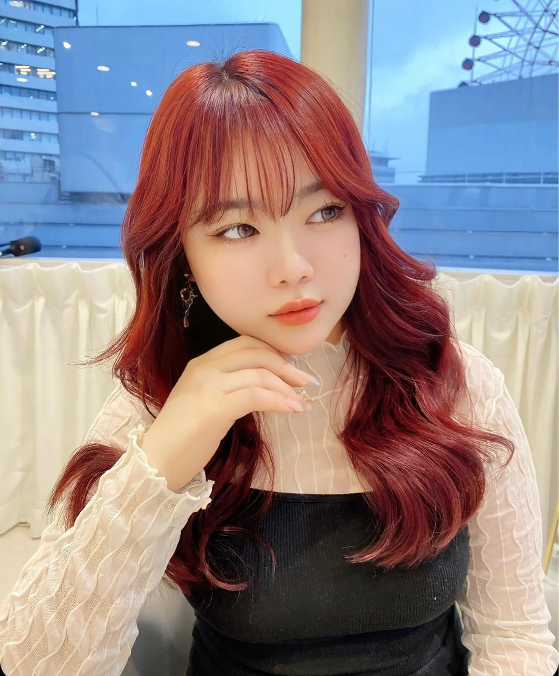 セミロング カラー ヘアカラー トリートメント 大阪ヘアカラー ブリーチmarinaのヘアスタイル