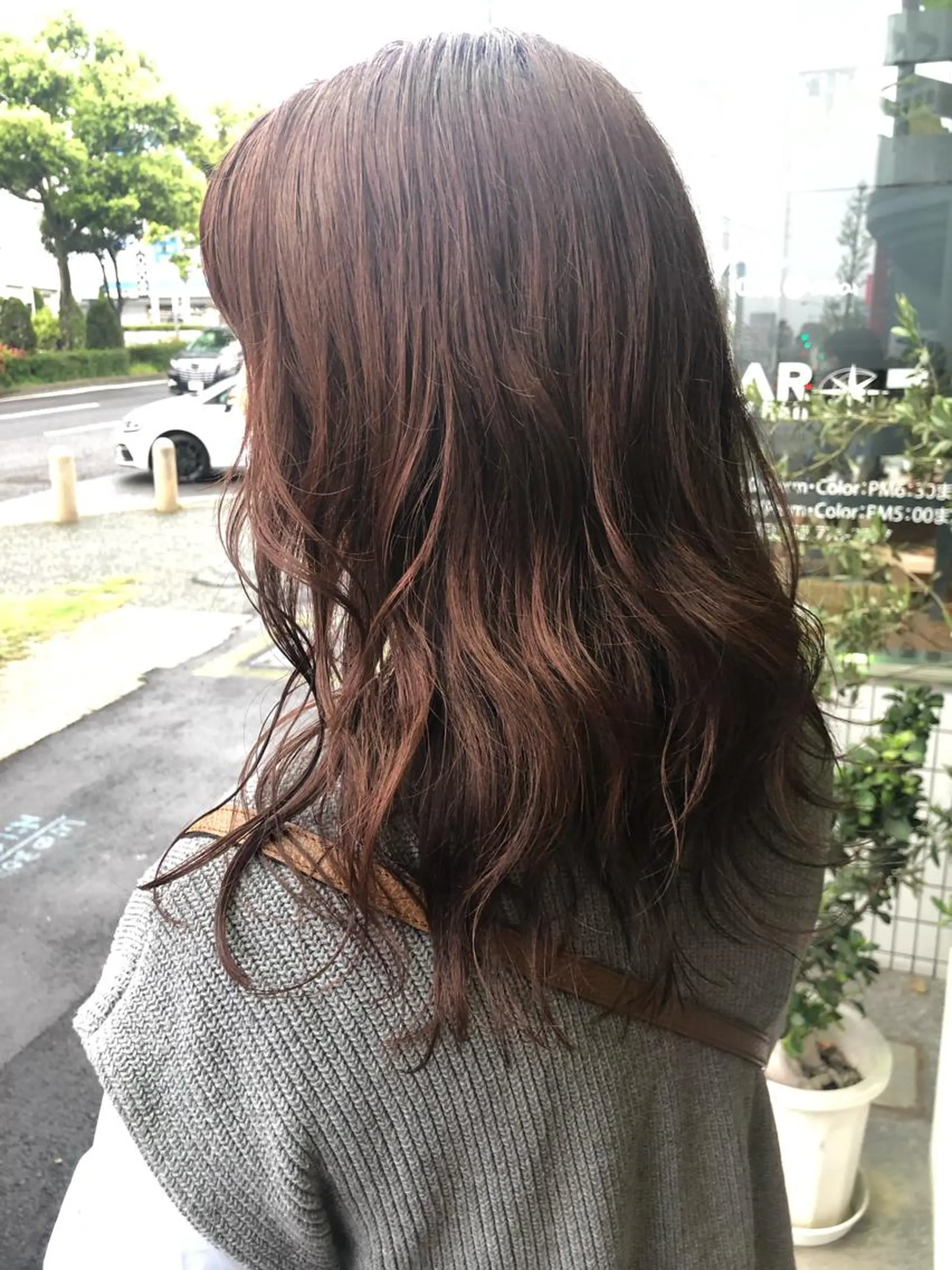 セミロング ピンクブラウン カット ヘアカラー トリートメント 柏木  彩花のヘアスタイル