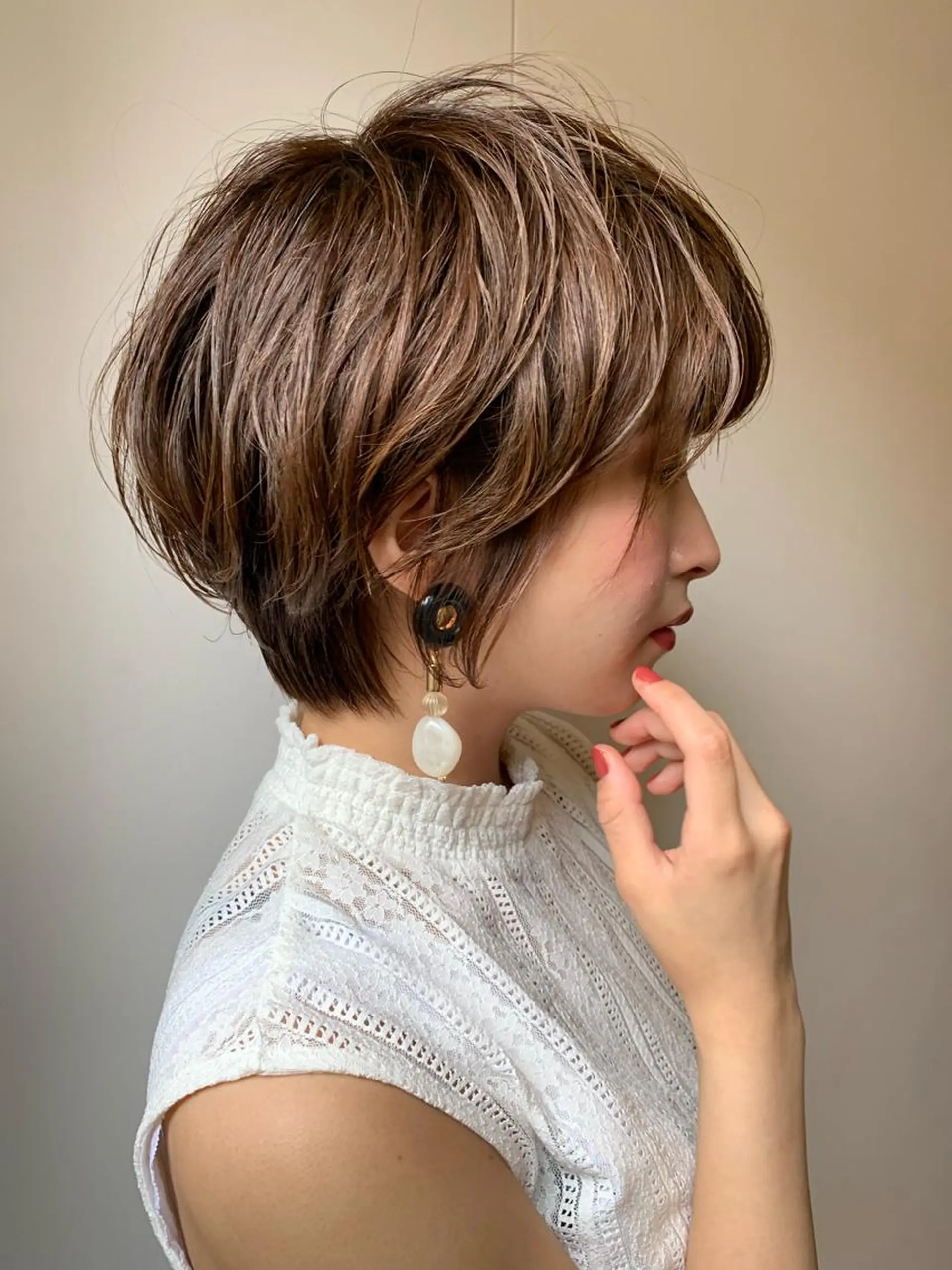 ショート カラー パーマ ネイル カット トリートメント ヘアセット レイヤー&カラー 人気美容師倉崎涼のヘアスタイル