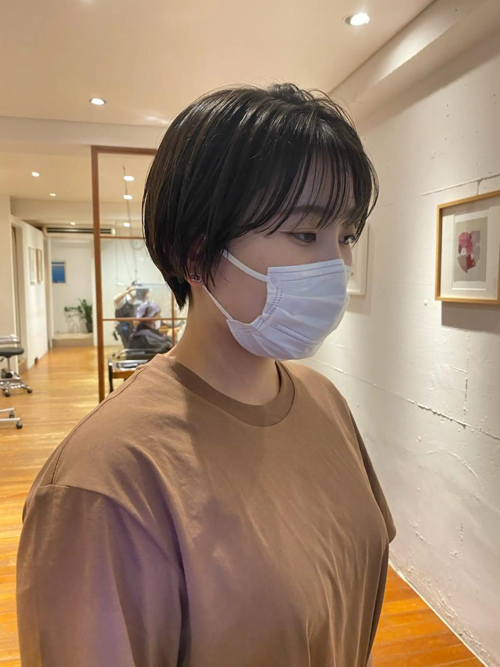 ショート カラー salowin三丁目所属・🟩ベージュ/ショー ト/ボブ🟩タカモリのヘアスタイル