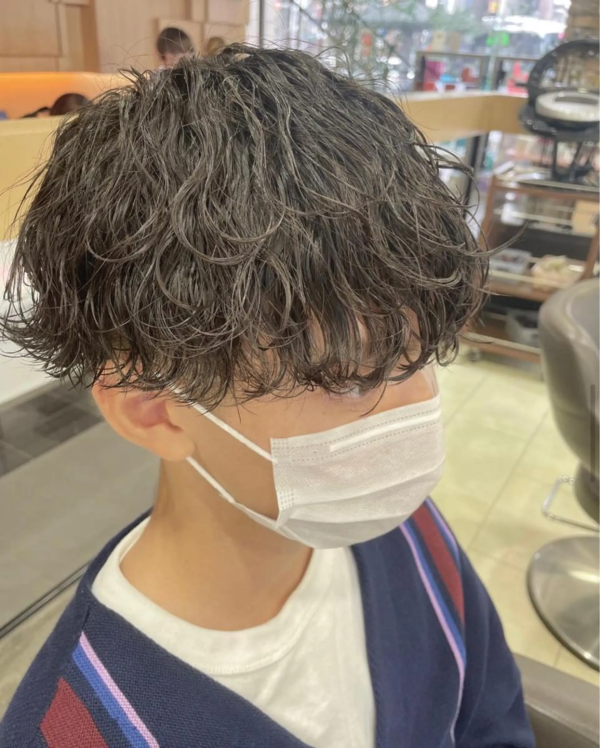 パーマ メンズ メンズパーマ ウルフ/センタ- パート【ナナミ】のヘアスタイル