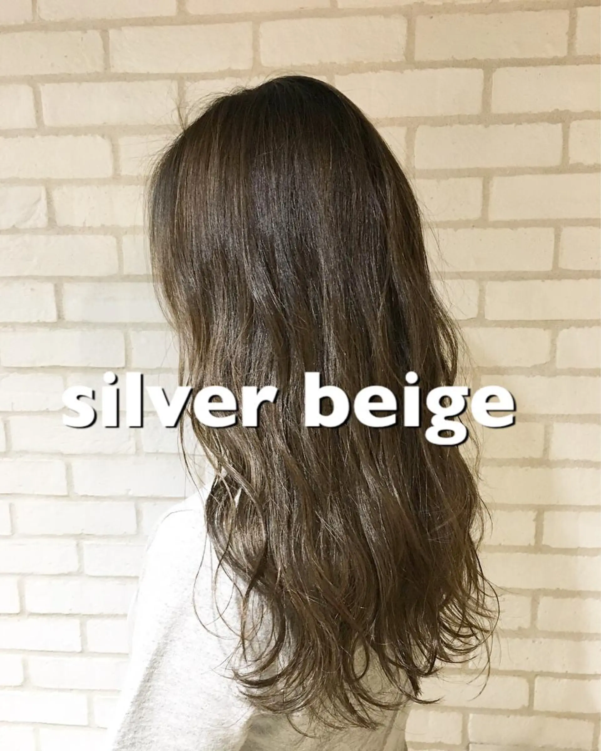 ロング カラー ベージュカラー シルバー シルバーベージュ GO TODAY シェアサロン 新宿Aura店所属・佐藤 高徳のヘアスタイル