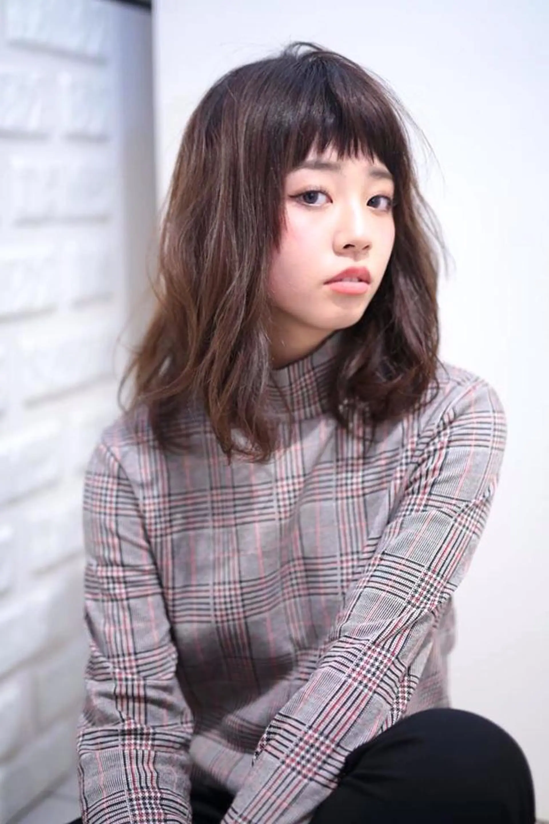 ミディアム カット ヘアカラー トリートメント 青木 大輔のヘアスタイル