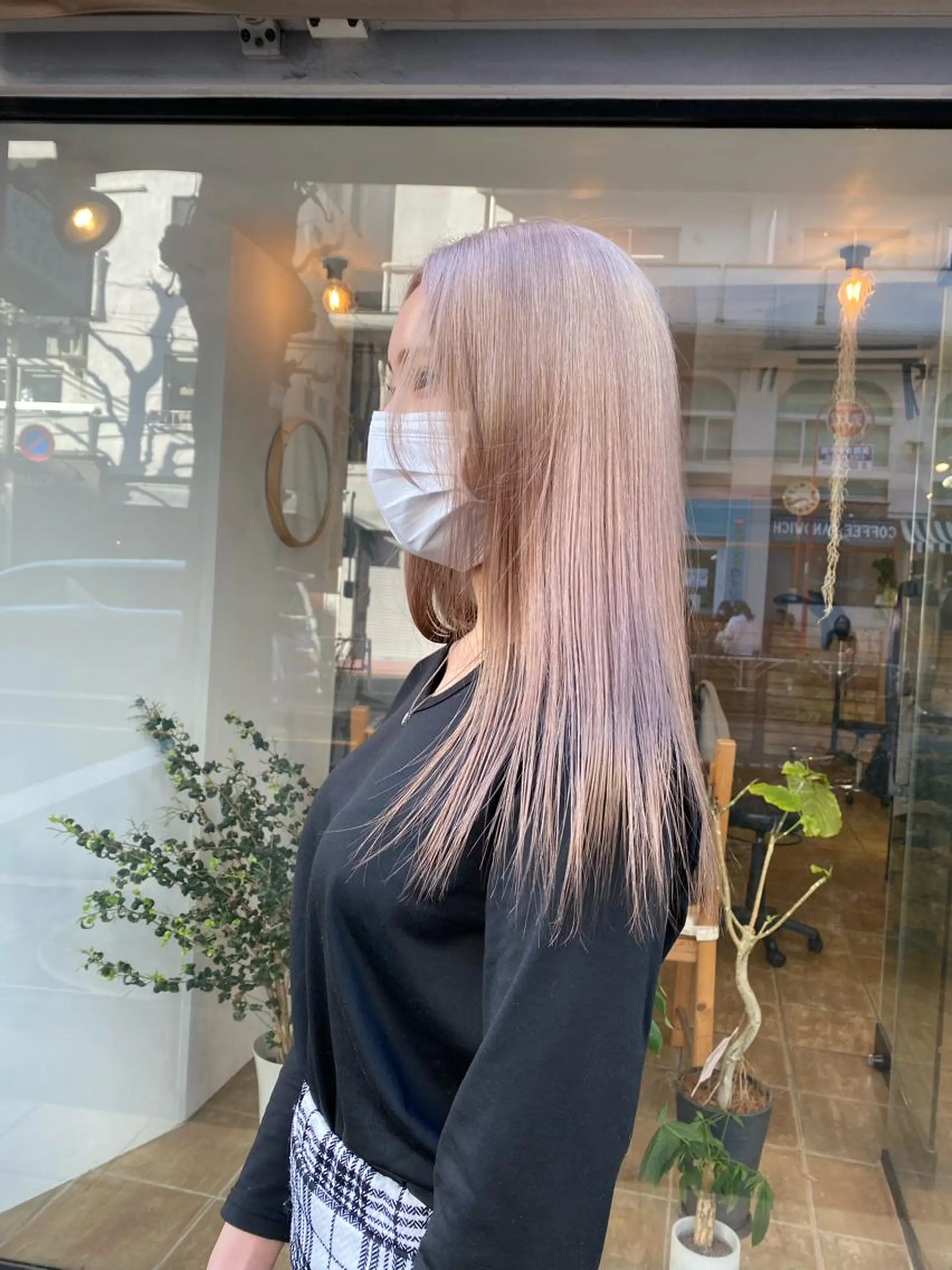 セミロング カラー 韓国ヘア♡レイヤー AYAのヘアスタイル