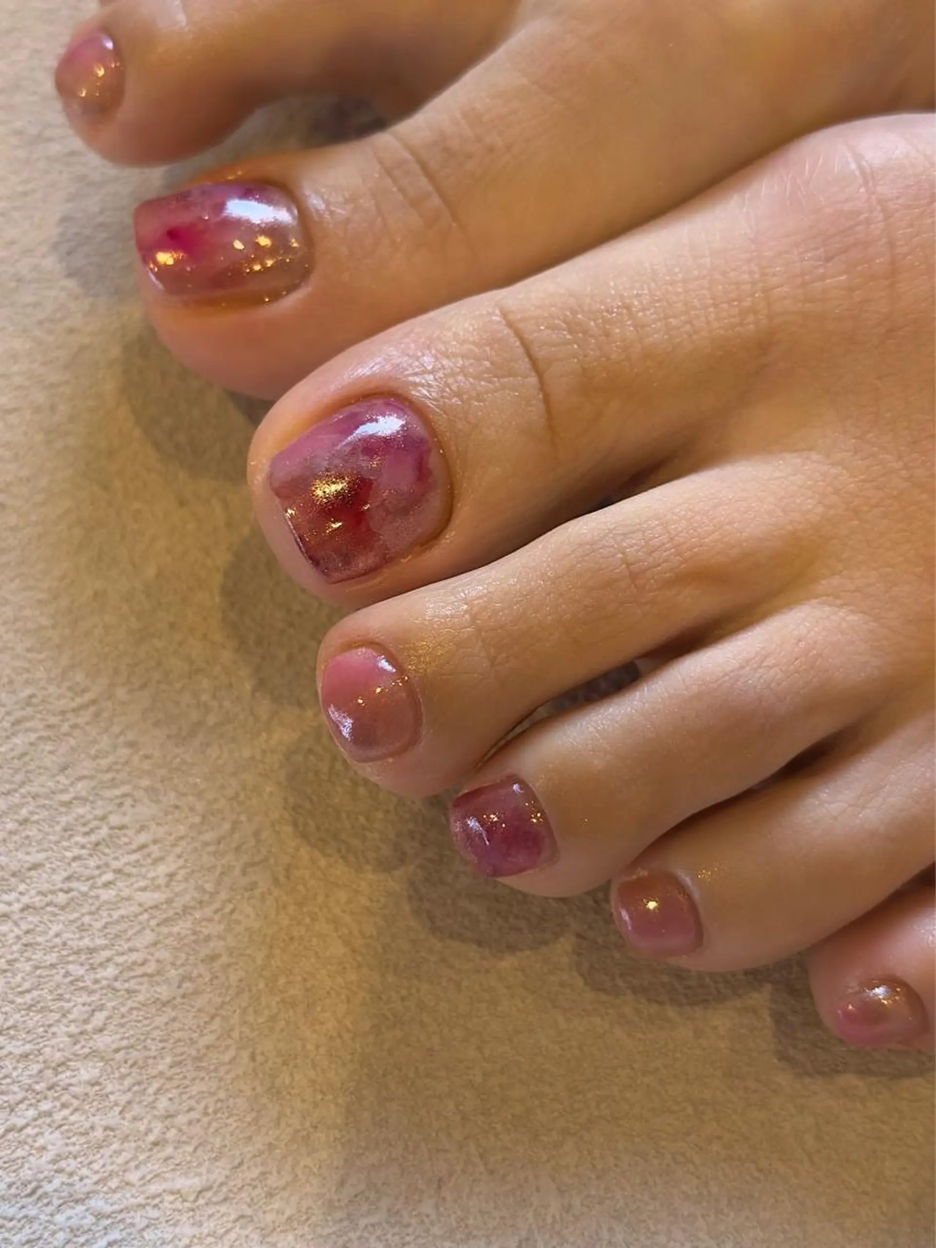 ネイル ニュアンスネイル スカルプネイル ショートネイル 小河 仁美のネイルデザイン