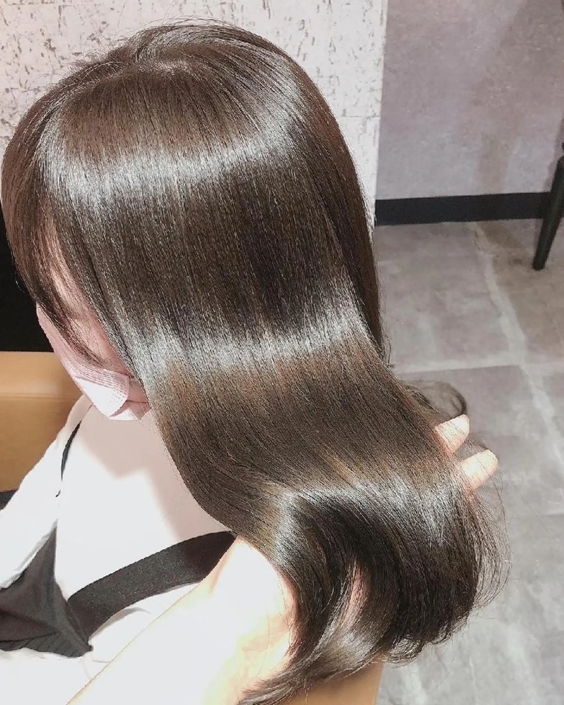 ミディアム ヘアカラー トリートメント 縮毛矯正/レイヤー 💎やまもとちひろのヘアスタイル