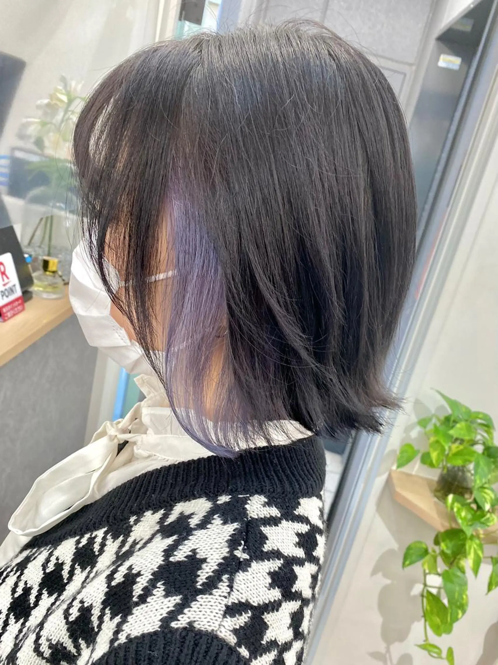 ミディアム カラー パープルカラー カット ヘアカラー トリートメント ヘアセット 💘カラー特化美容師 尾崎拓己のヘアスタイル