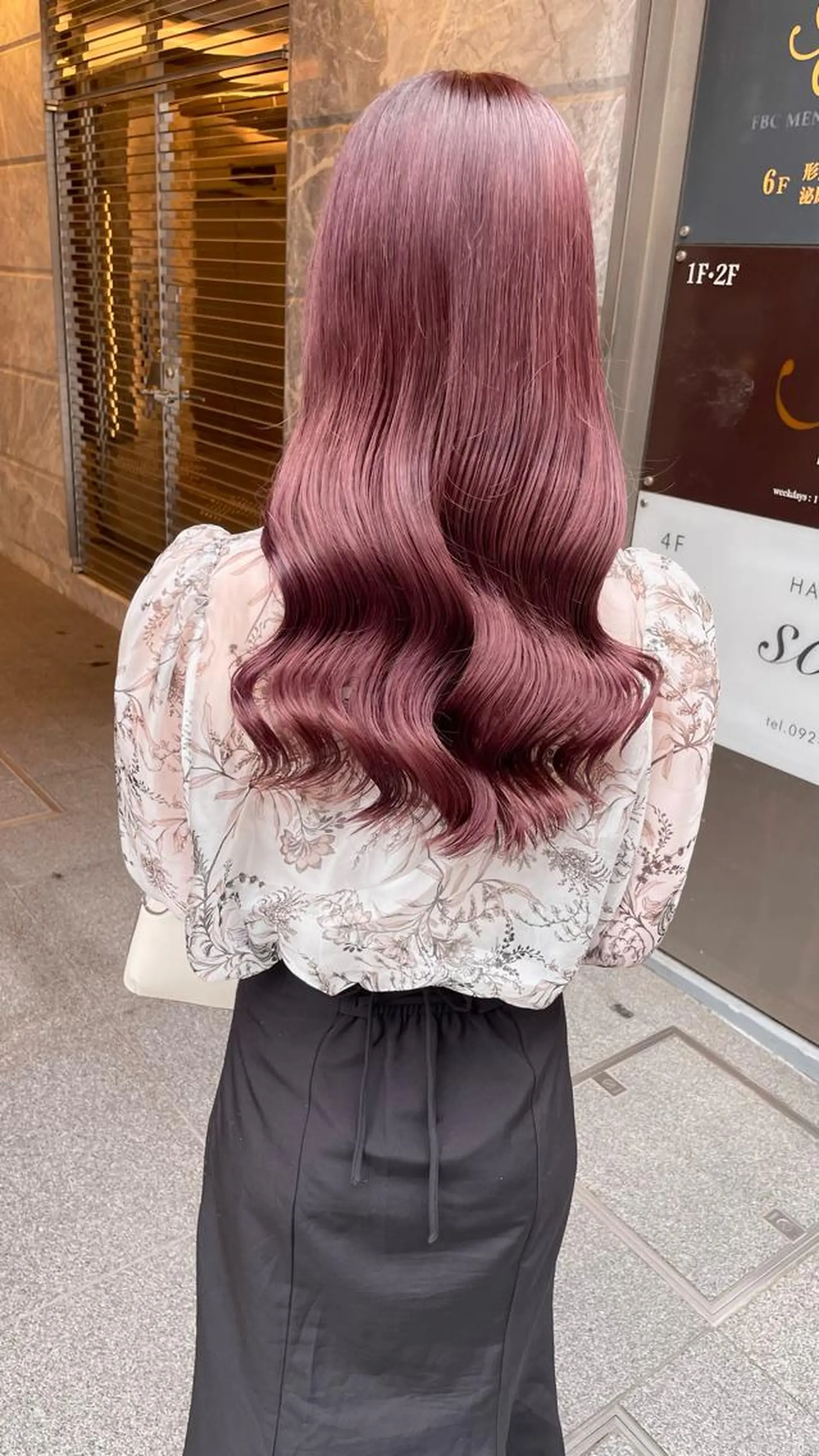 ロング カラー カット ヘアカラー トリートメント 髪質改善will hairdesignのヘアスタイル