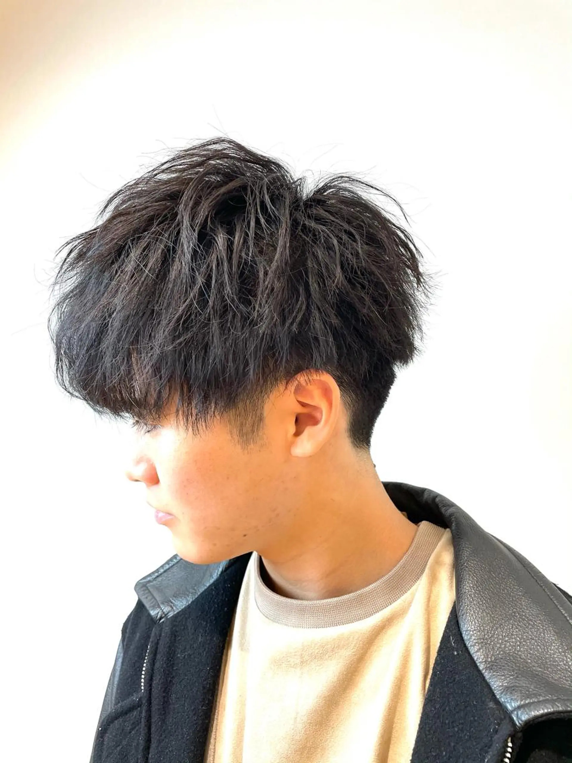 ショート メンズ マッシュ カット IwAsh中山所属・✂︎中山ブリーチ・ パーマ✂︎露木智也のヘアスタイル