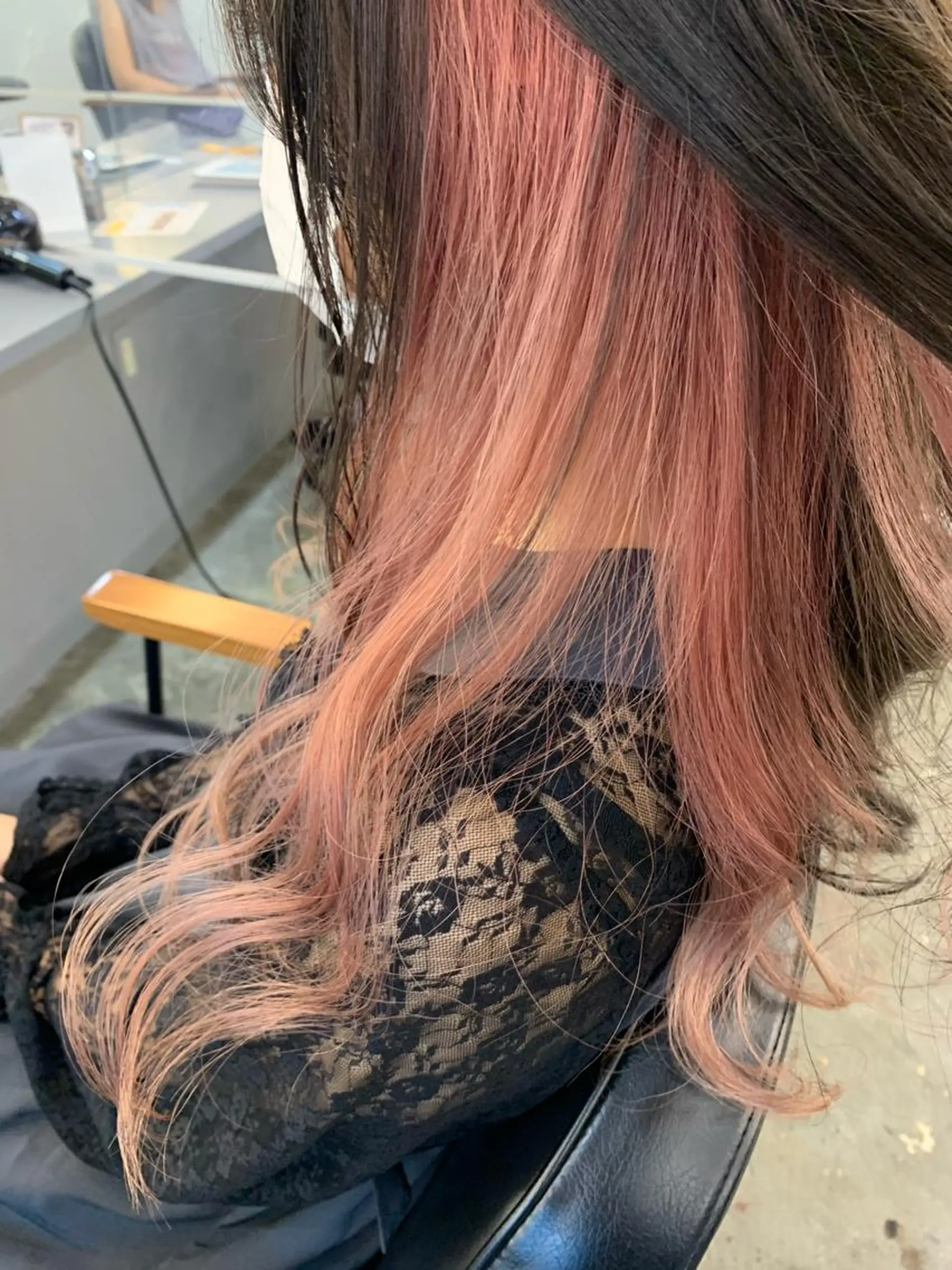 ロング カラー ブリーチ ピンクカラー シアーピンク ヘアカラー 🌛ダブルカラー 🌜SAYAKAのヘアスタイル