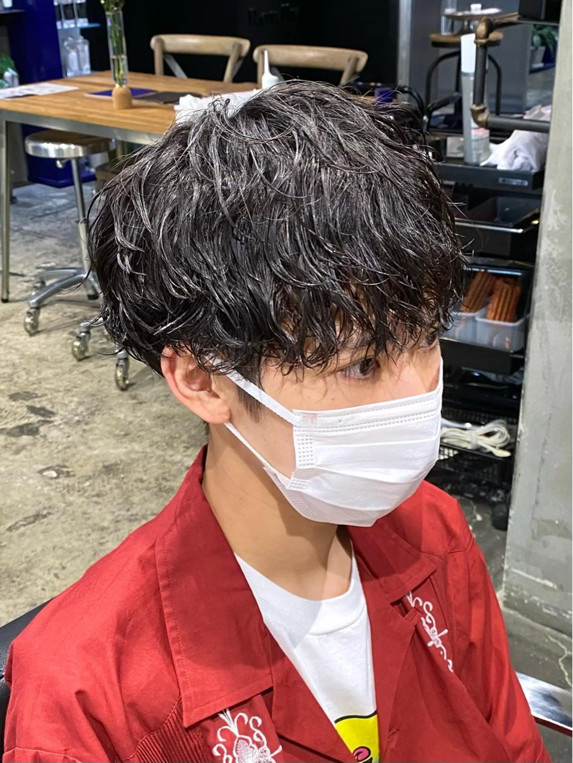 ショート パーマ メンズ カット パーマ Agu hair lore沼館店所属・八戸パーマ/メンズパ ーマ/シンゴ。のヘアスタイル