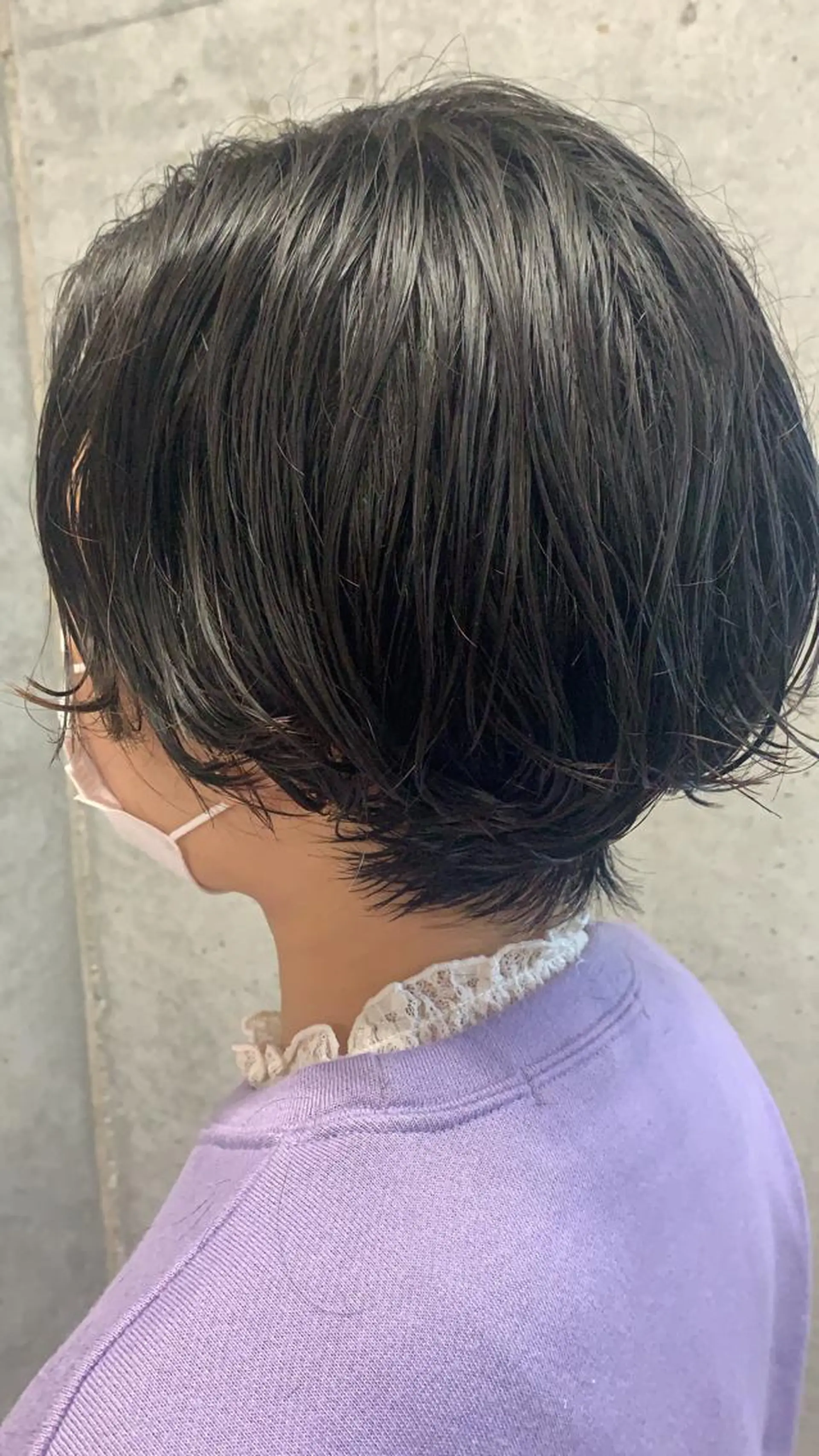 ショート カラー パーマ ヘアアレンジ サナ🌱 切りっぱなしボブのヘアスタイル