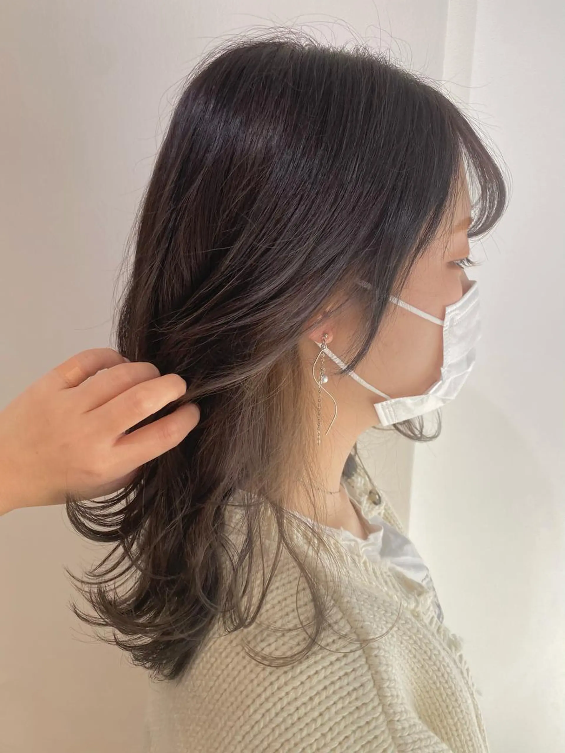 セミロング カラー ヘアアレンジ カット ヘアカラー トリートメント IVY joure Suzu.のヘアスタイル