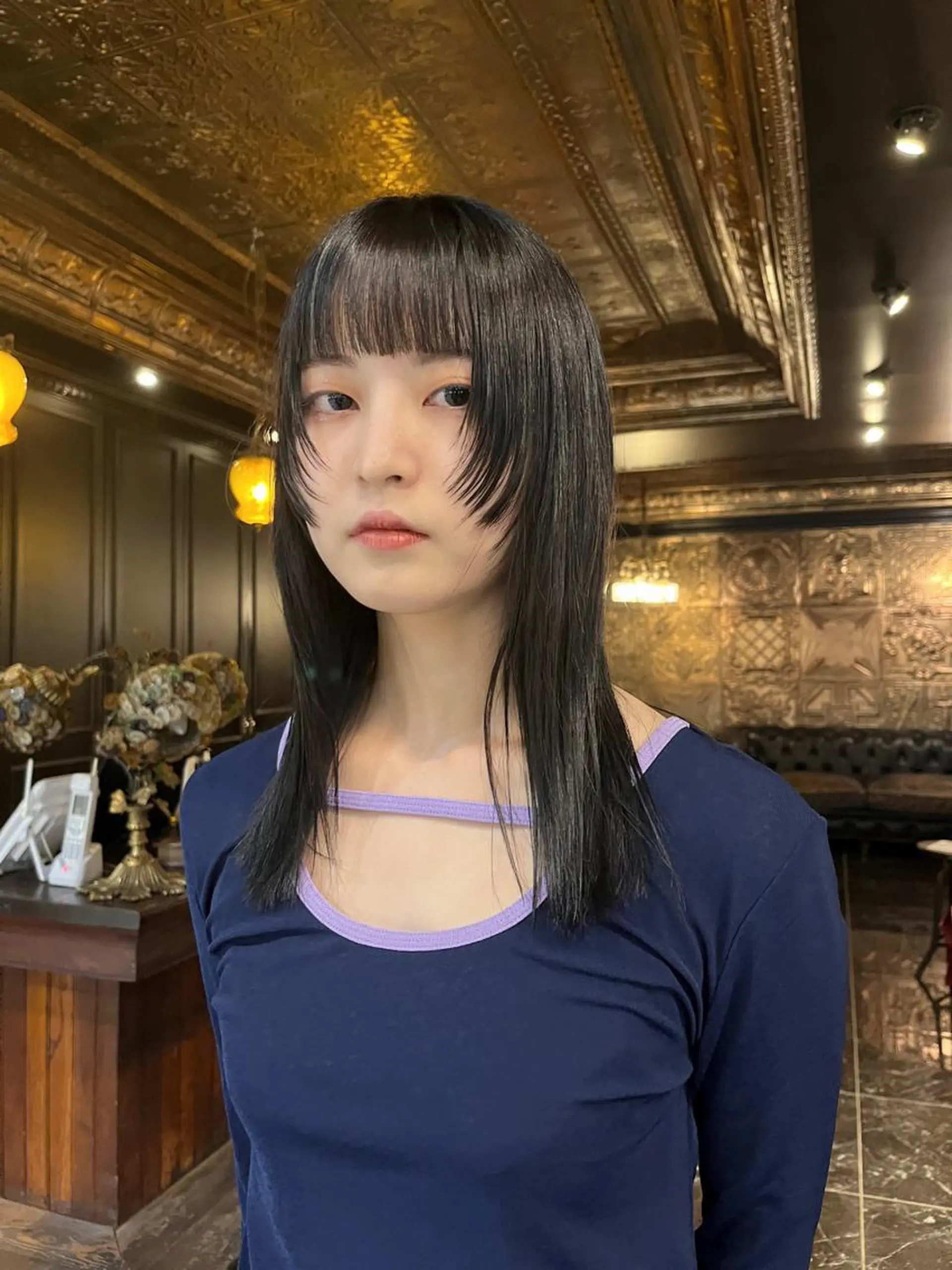 ロング カラー 顔周りカット レイヤーカット HAIR MAKE  miel所属・🫧透明感カラー🫧 SHINSEIのヘアスタイル