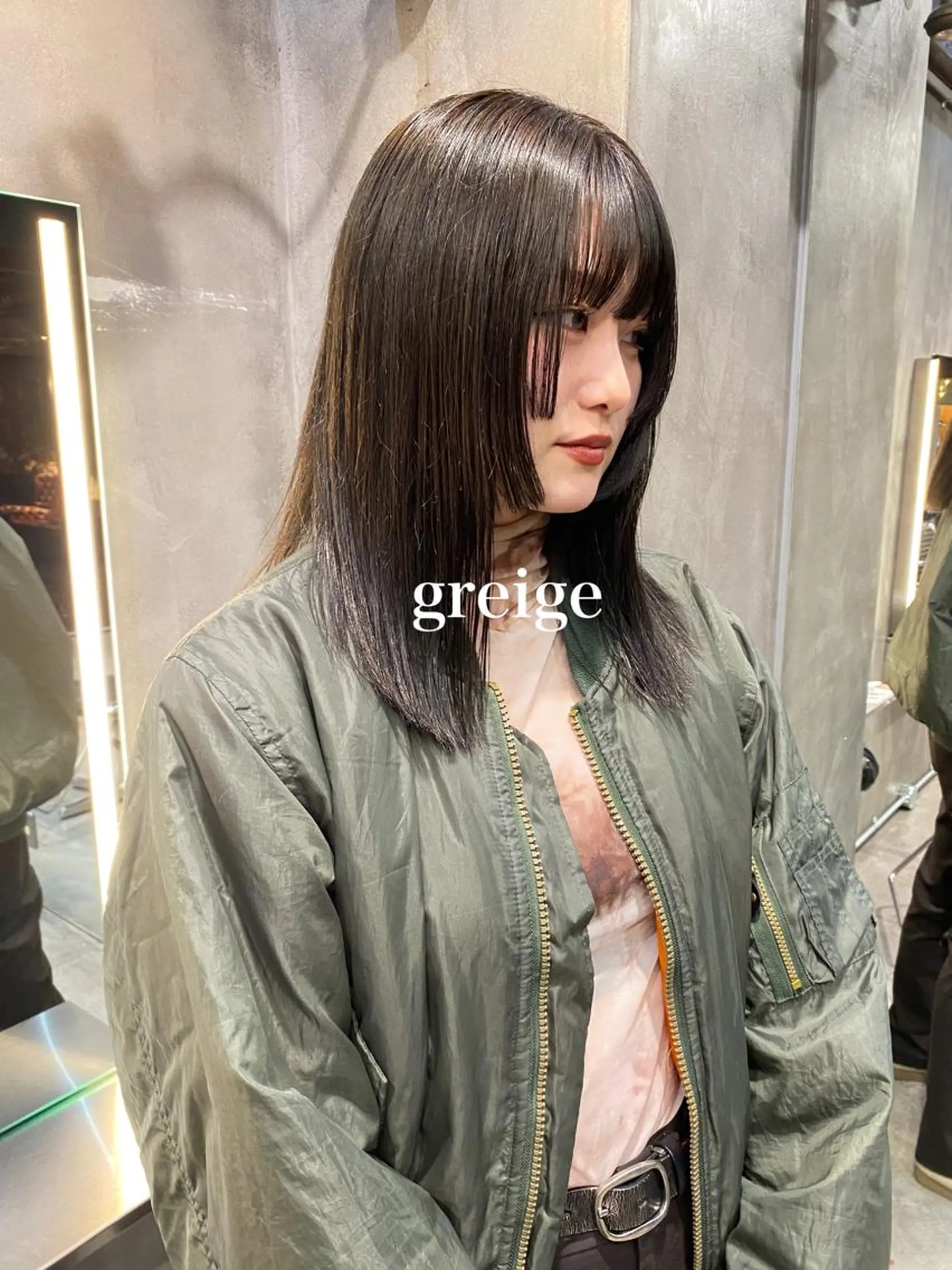 ミディアム カラー 顔周りカット カット トリートメント ◽️モードヘア◽️ SHOUTOのヘアスタイル