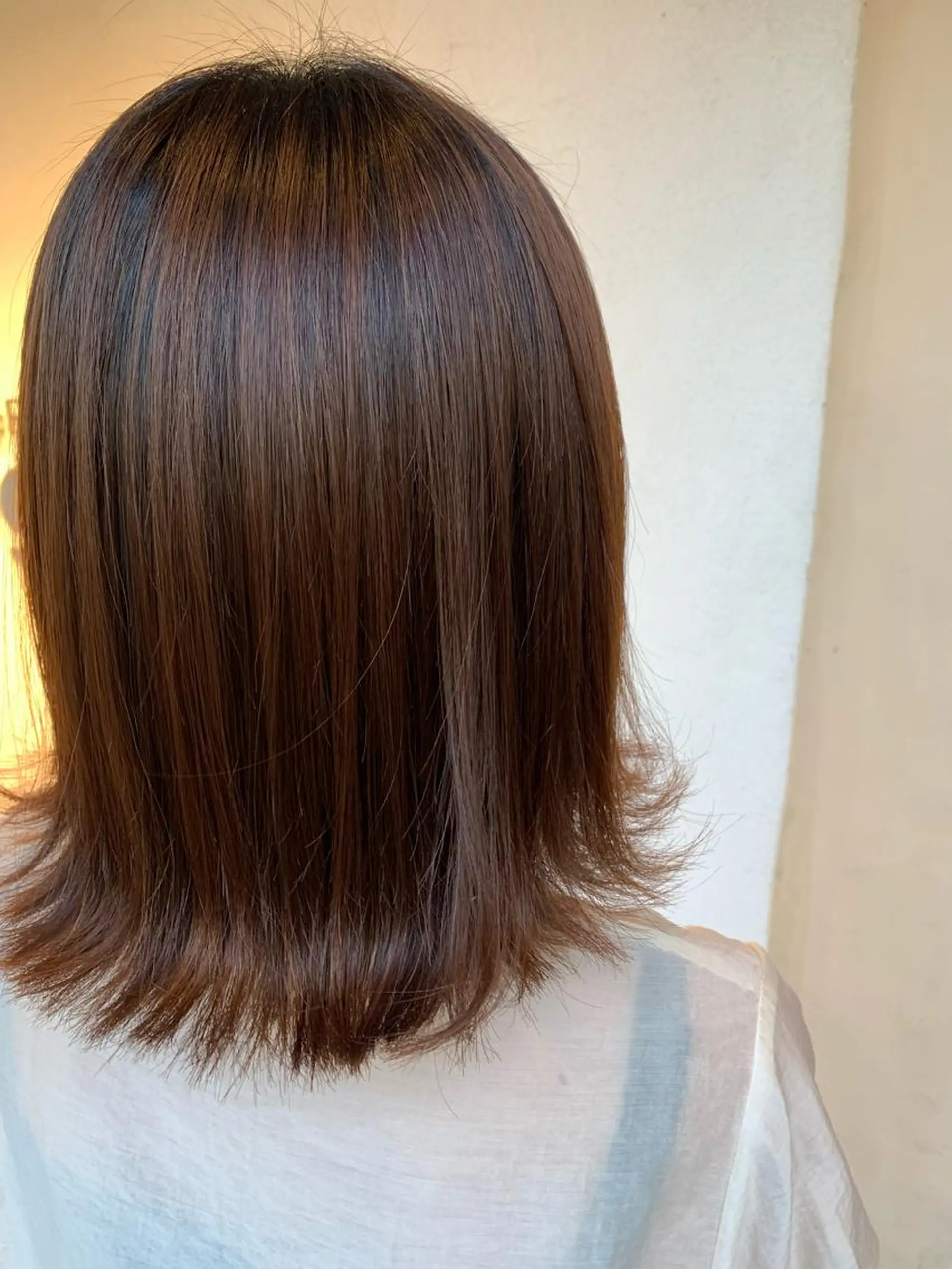 ミディアム カラー 縮毛矯正 トリートメント ヘッドスパ putri 川邉 優花のヘアスタイル