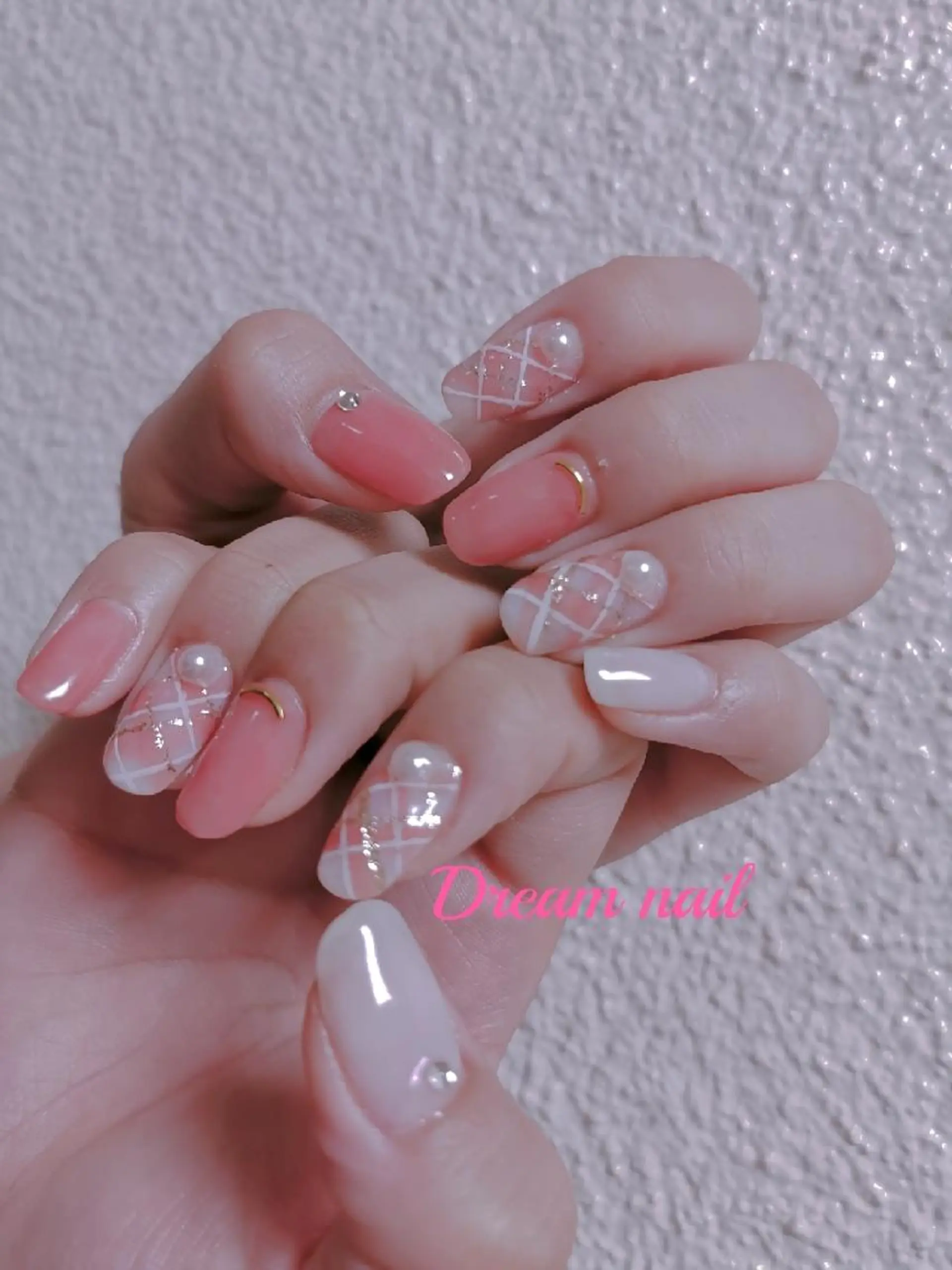 ショート ネイル ハンドネイル ネイリストゆか💅 長さだし、深爪矯正のネイルデザイン