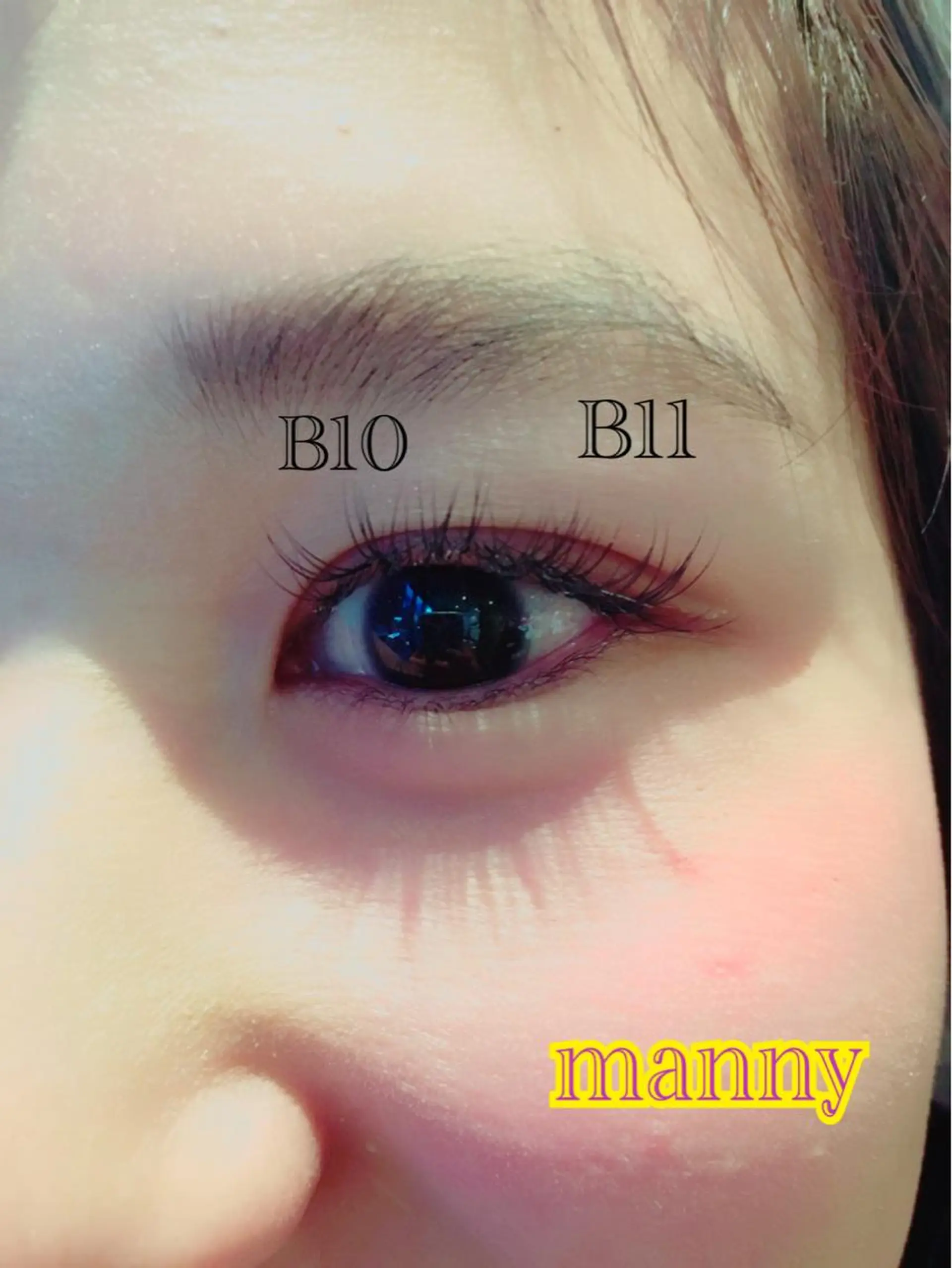 マツエク・マツパ Bカール manny eyelashのマツエク・マツパデザイン