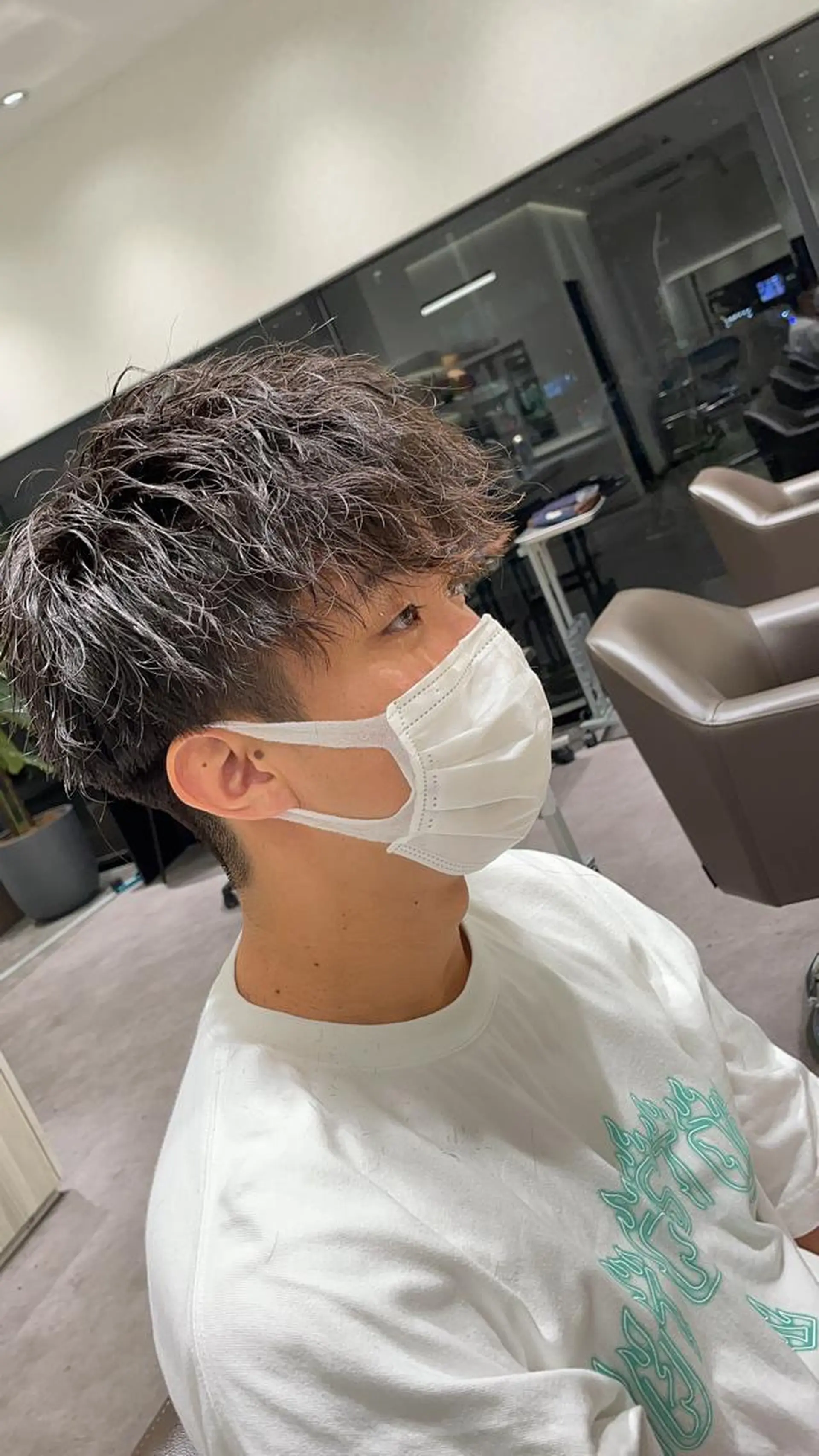ショート パーマ メンズ カット メンズ特化店長✨ 9/13空◎岡本一真のヘアスタイル