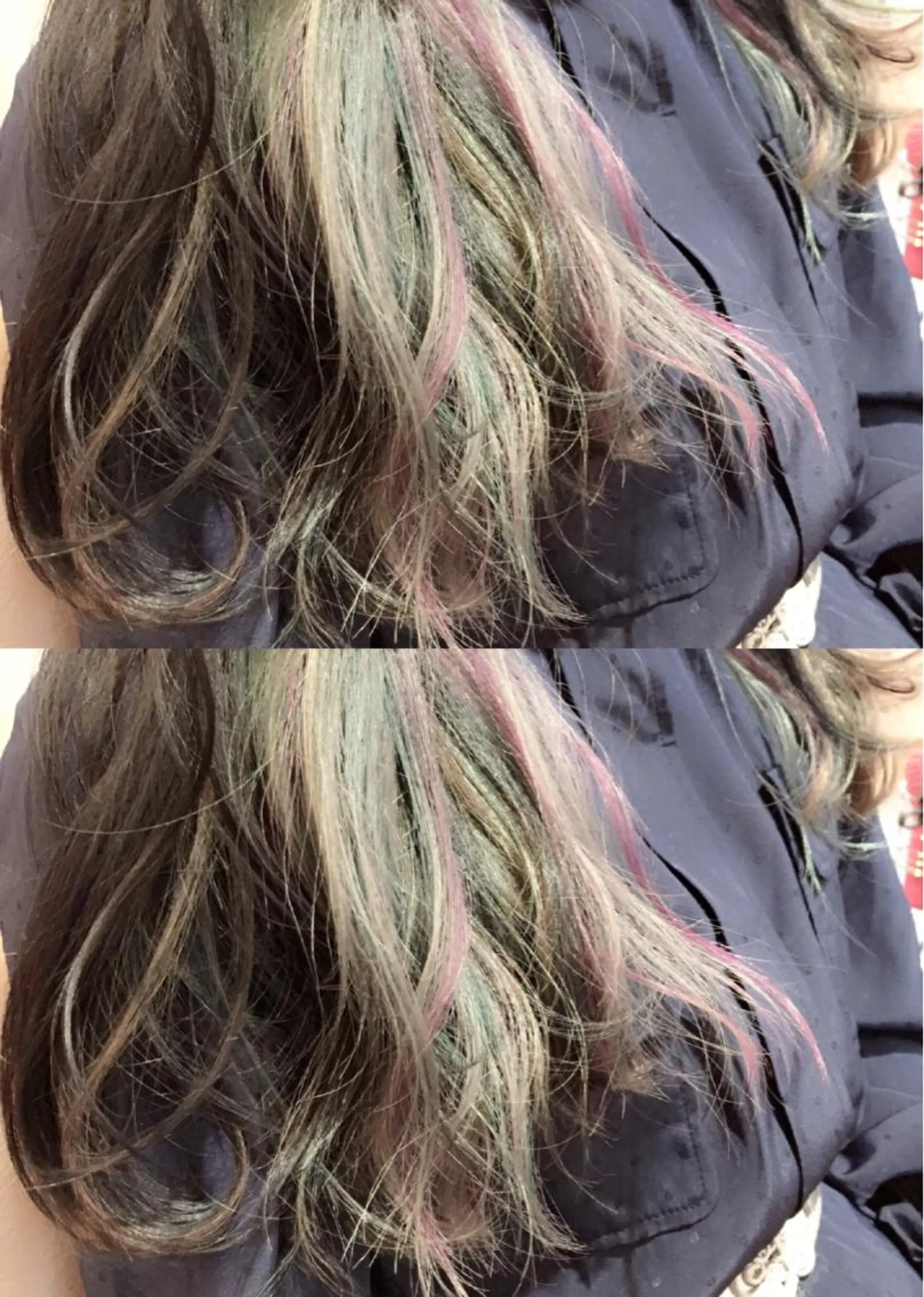 セミロング カラー ユニコーンカラー 原宿サロン代表 デザインカラー伊藤卓のヘアスタイル