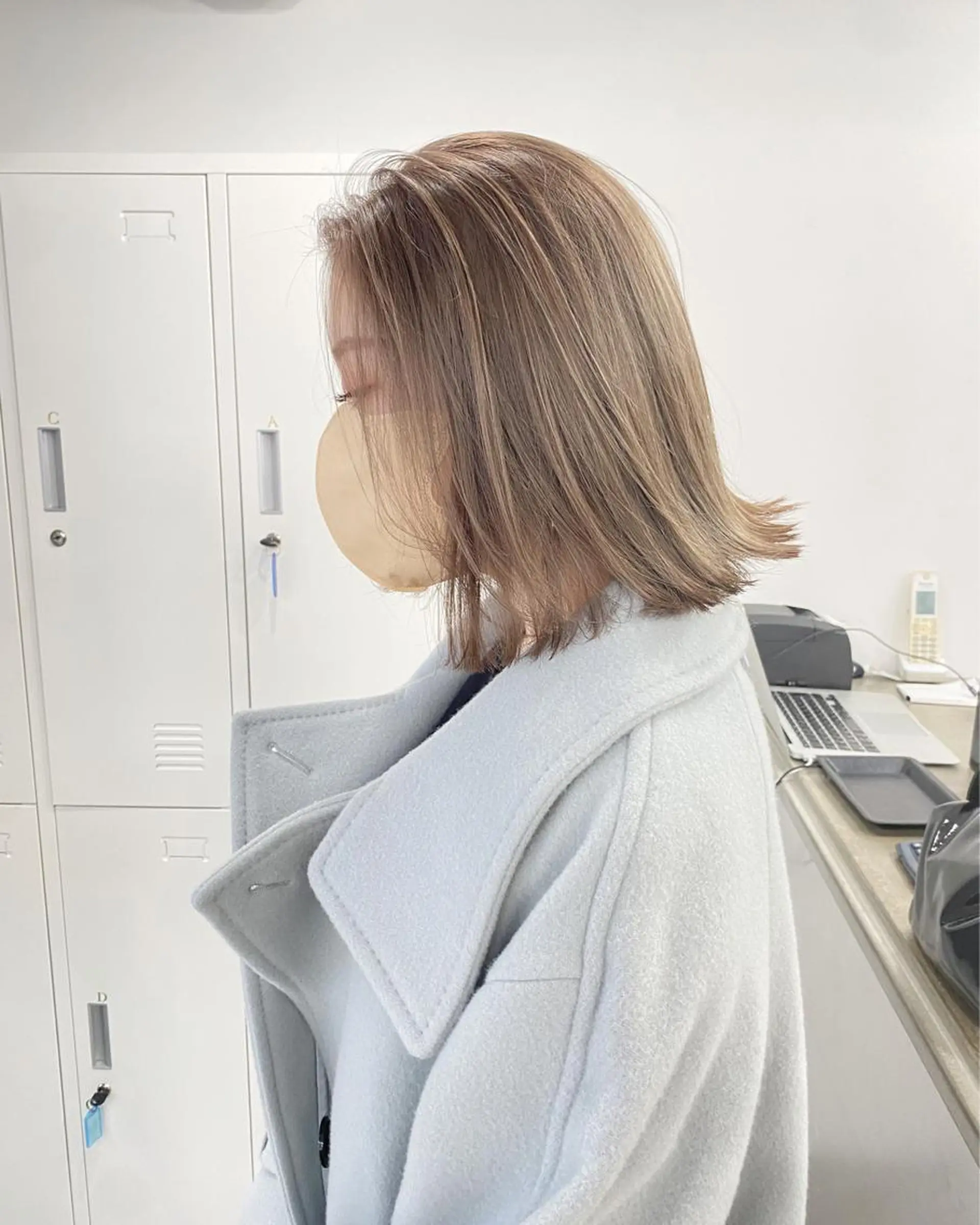 ミディアム カラー ヘアカラー トリートメント ヘアセット 似合わせハイトーン 🍯ayumi🍯のヘアスタイル