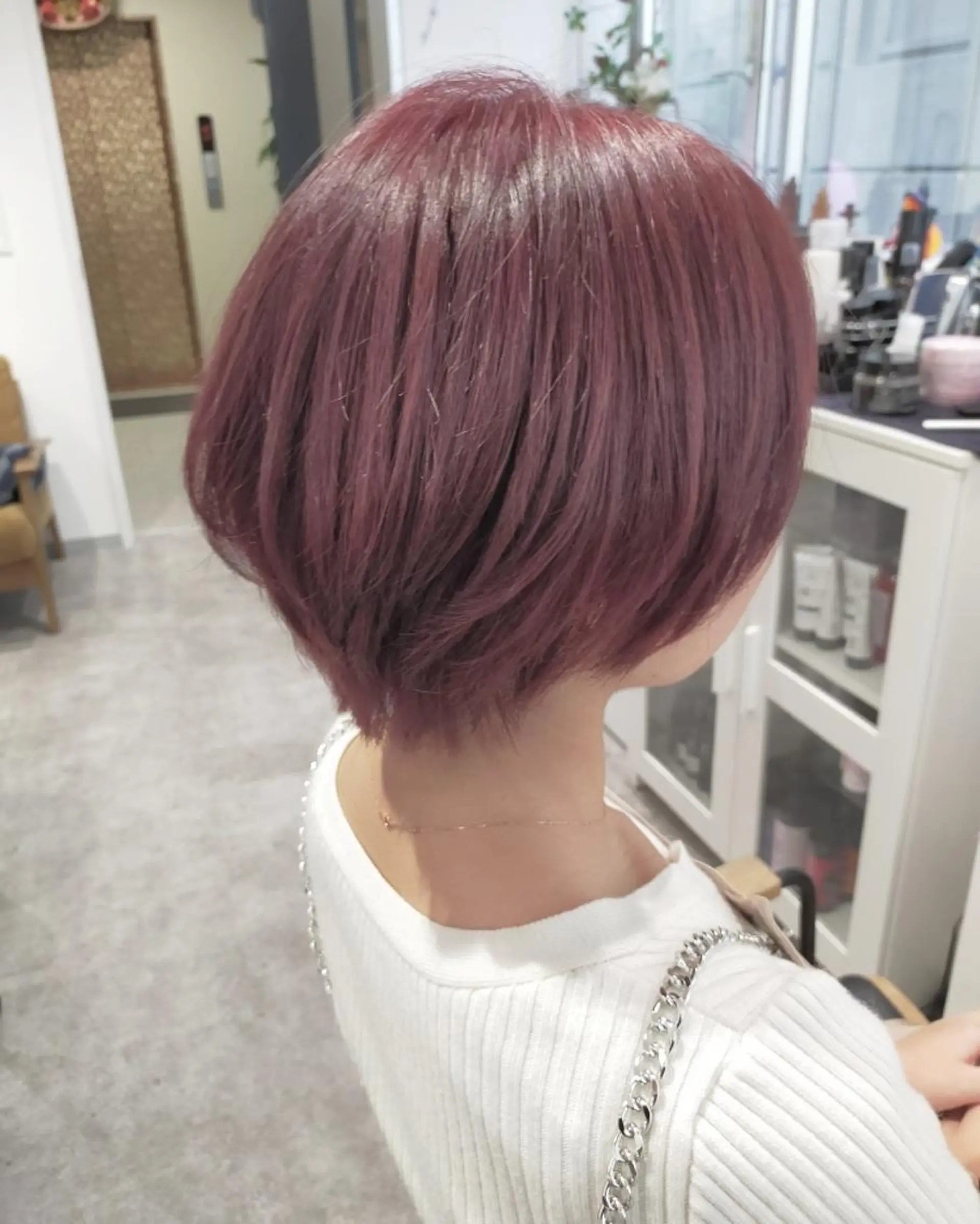 ショート カラー ピンクカラー JIL BLAN 京都所属・RU RIのヘアスタイル