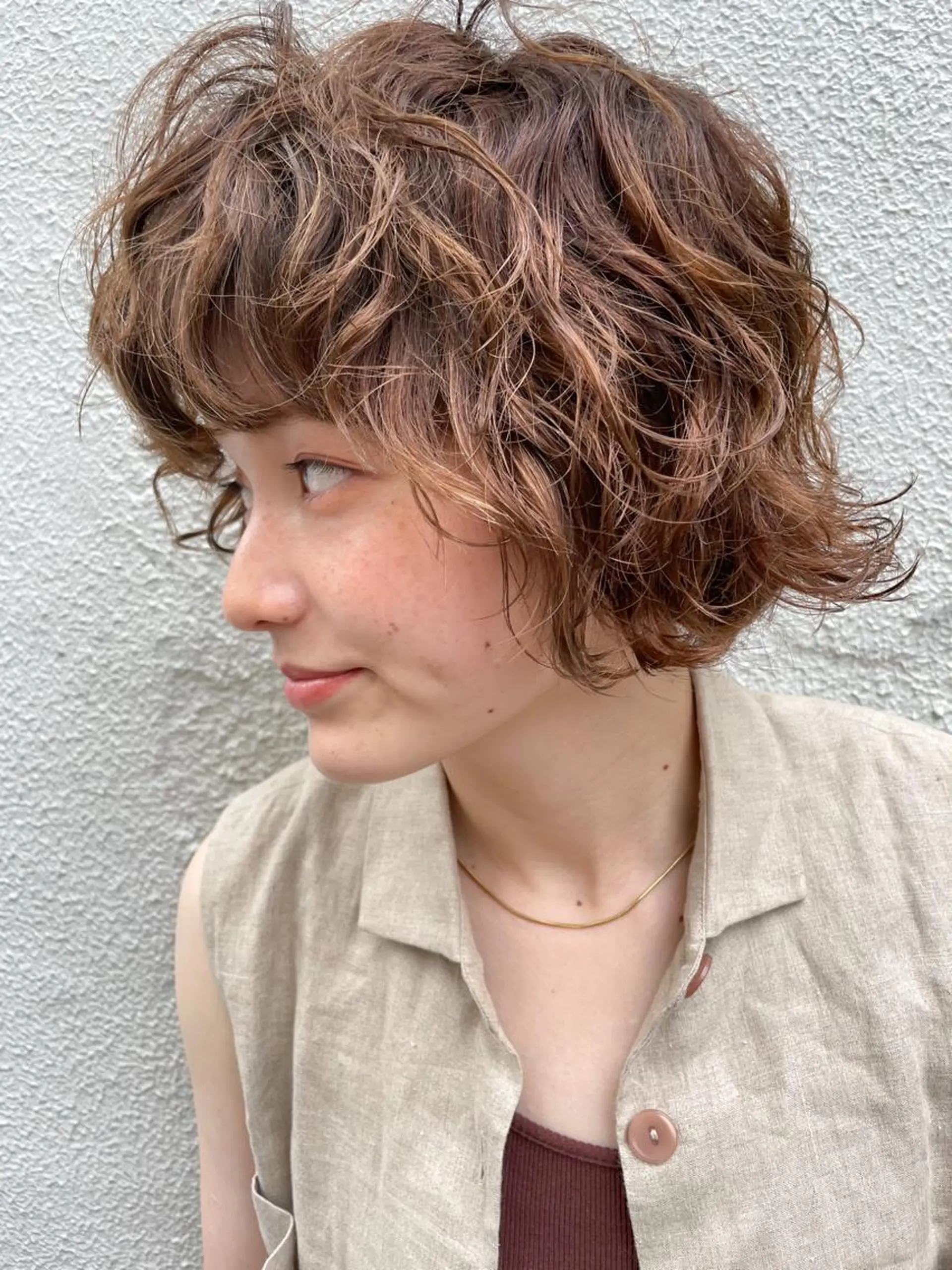 ショート パーマ ボブ くせ毛 ショートヘア ウルフカット カット パーマ トリートメント 銀座No.1髪質改善 縮毛矯正/本木のヘアスタイル