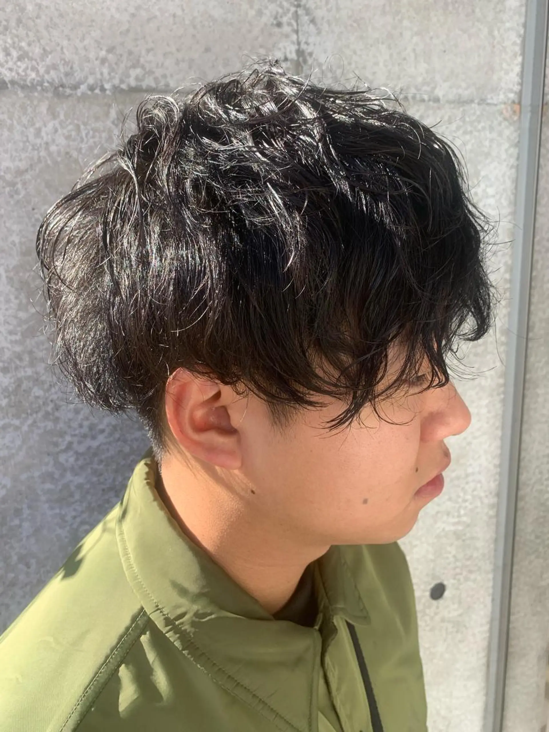 ショート パーマ メンズ メンズパーマフェード シモジタカヒロのヘアスタイル