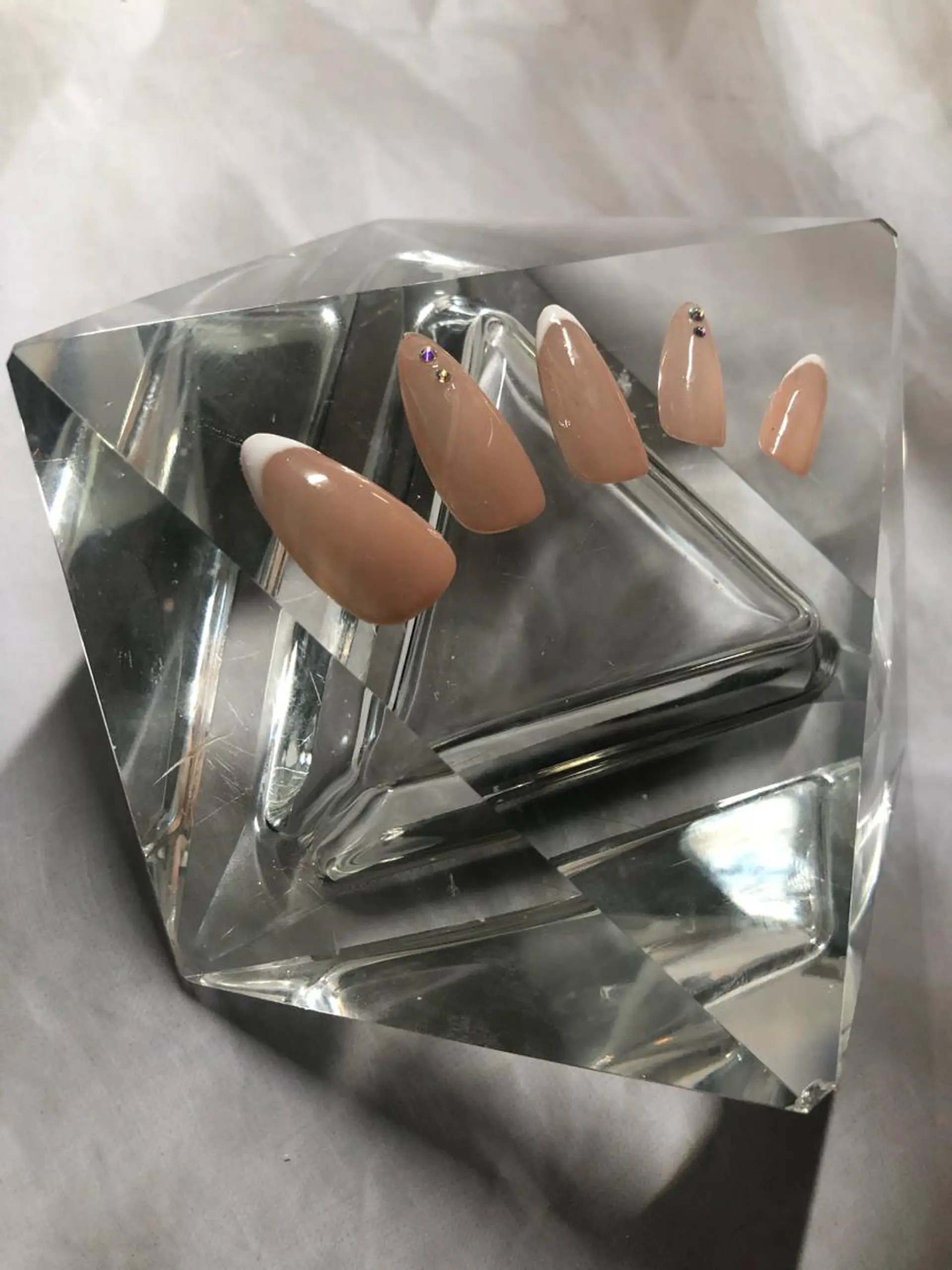 ネイル フレンチネイル シンプルネイル 【ＯＲＧＡＮ】 nailのネイルデザイン