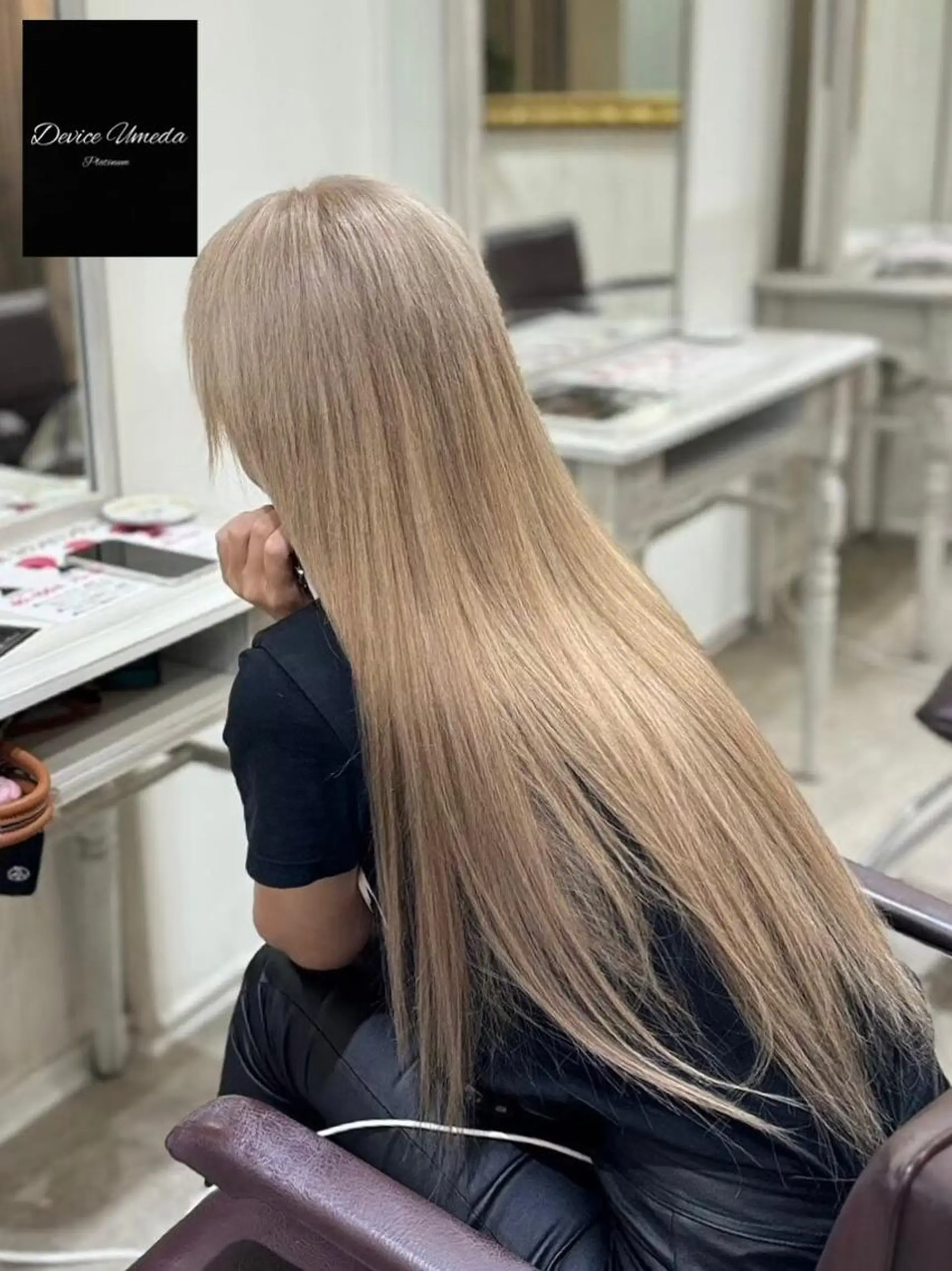 カラー メンズ ヘアアレンジ ロング エクステ地域最安値★ Device梅田のヘアスタイル