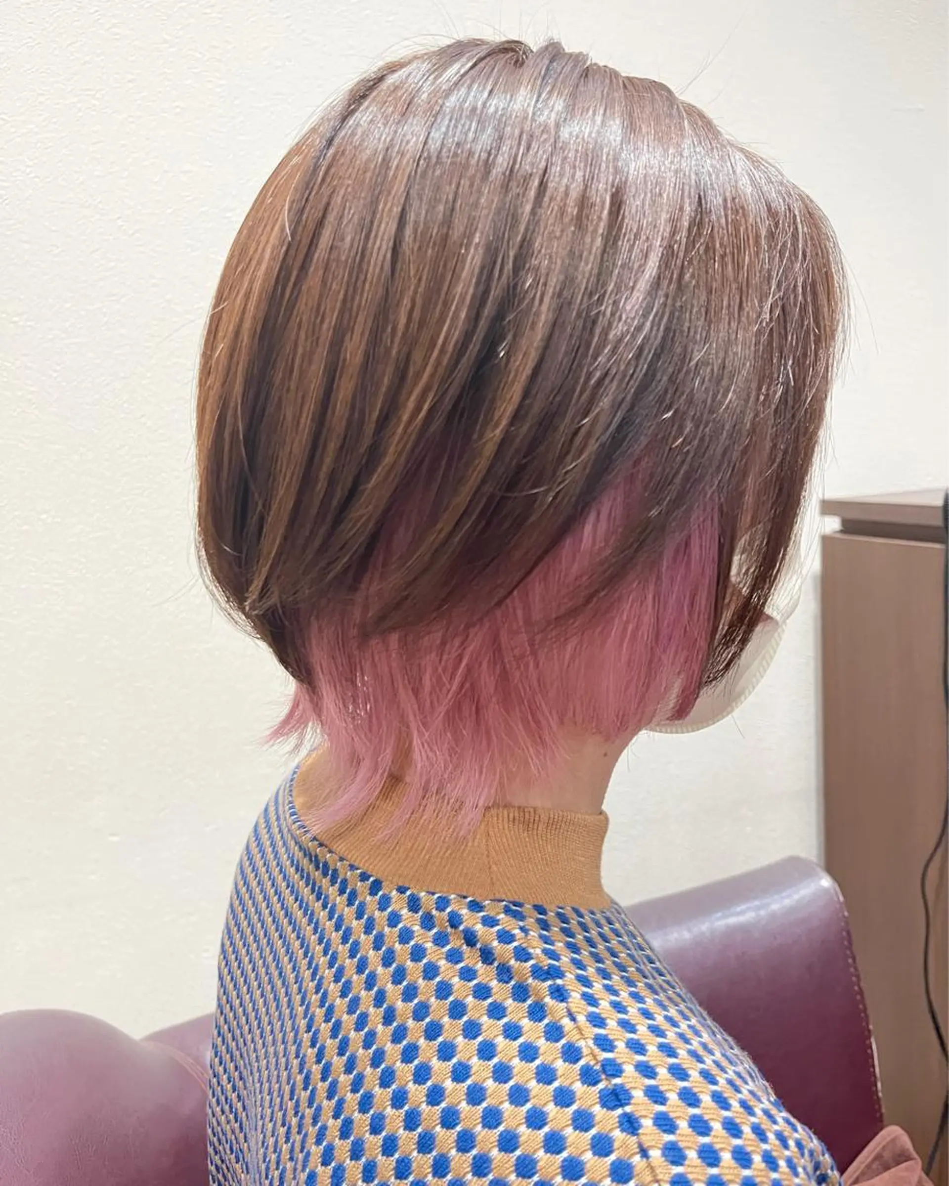 ショート カラー ピンクカラー ヘアカラー 松崎 崇のヘアスタイル