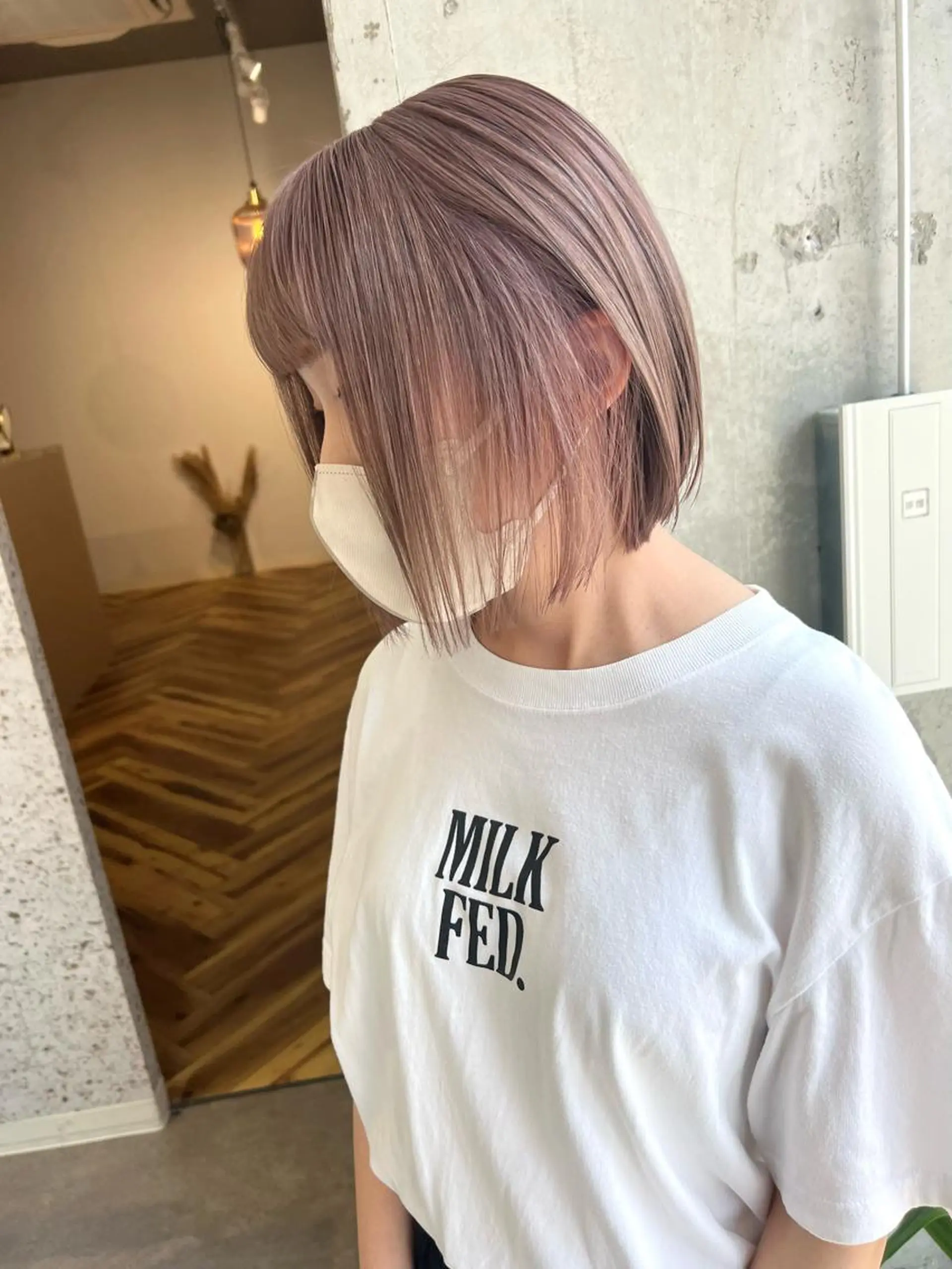 ショート カラー バレイヤージュ ブリーチ ケアブリーチ ハイライトカラー インナーカラー ヘアカラー lani 天神大名/ブリーチのヘアスタイル
